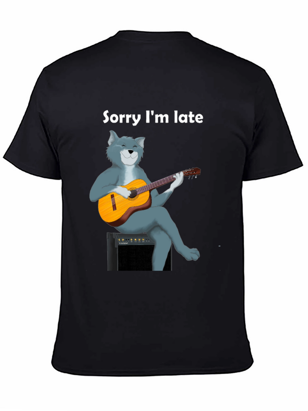 Sorry Im Late Cat Guitar T-Shirt