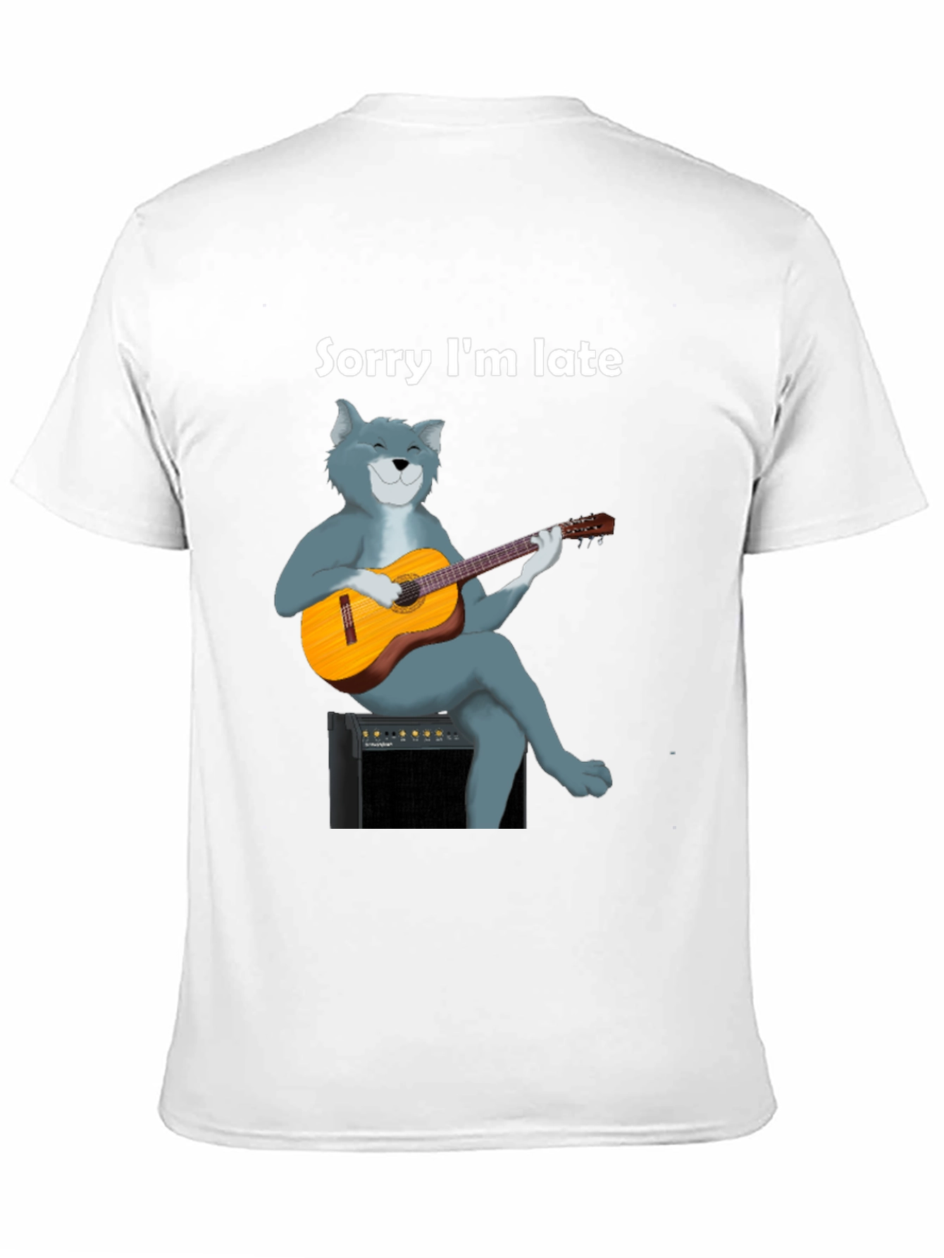 Sorry Im Late Cat Guitar T-Shirt