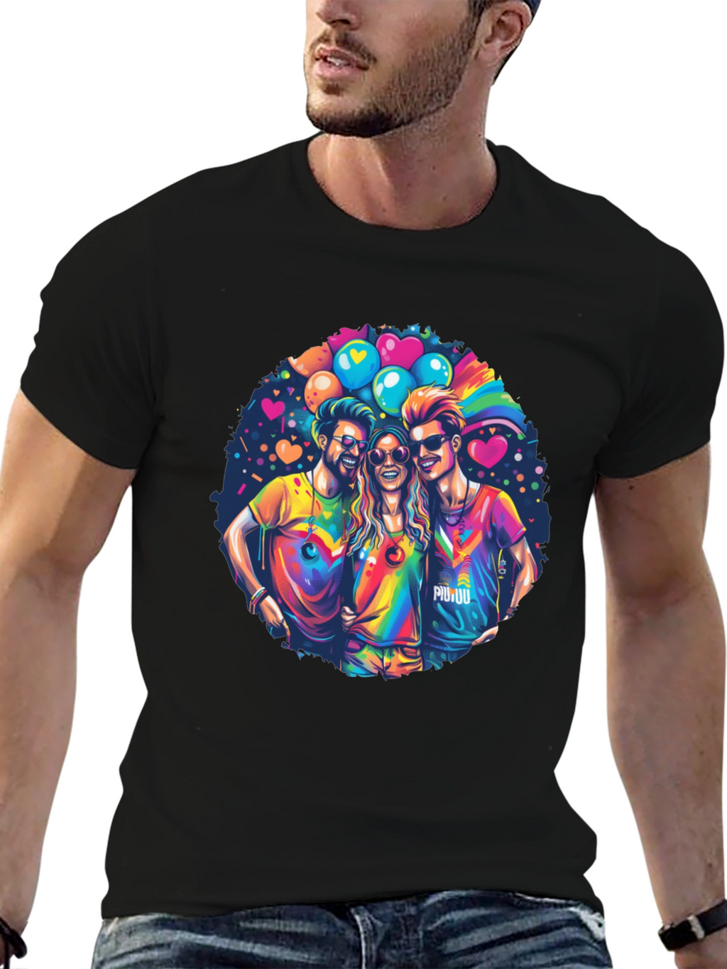 Rainbow Pride Friends Graphic T-Shirt