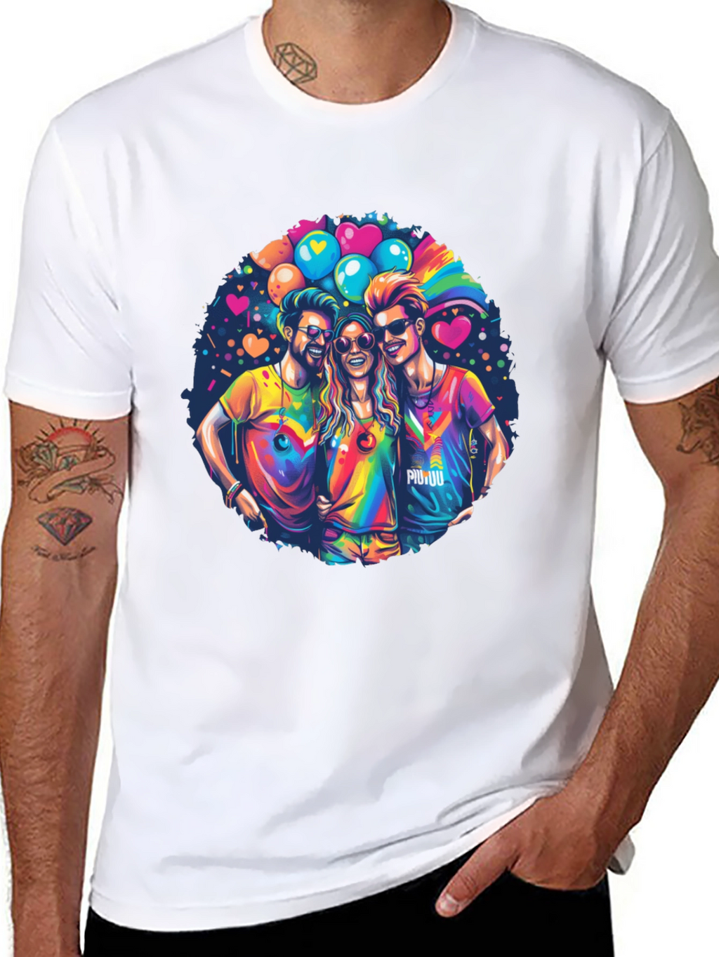 Rainbow Pride Friends Graphic T-Shirt