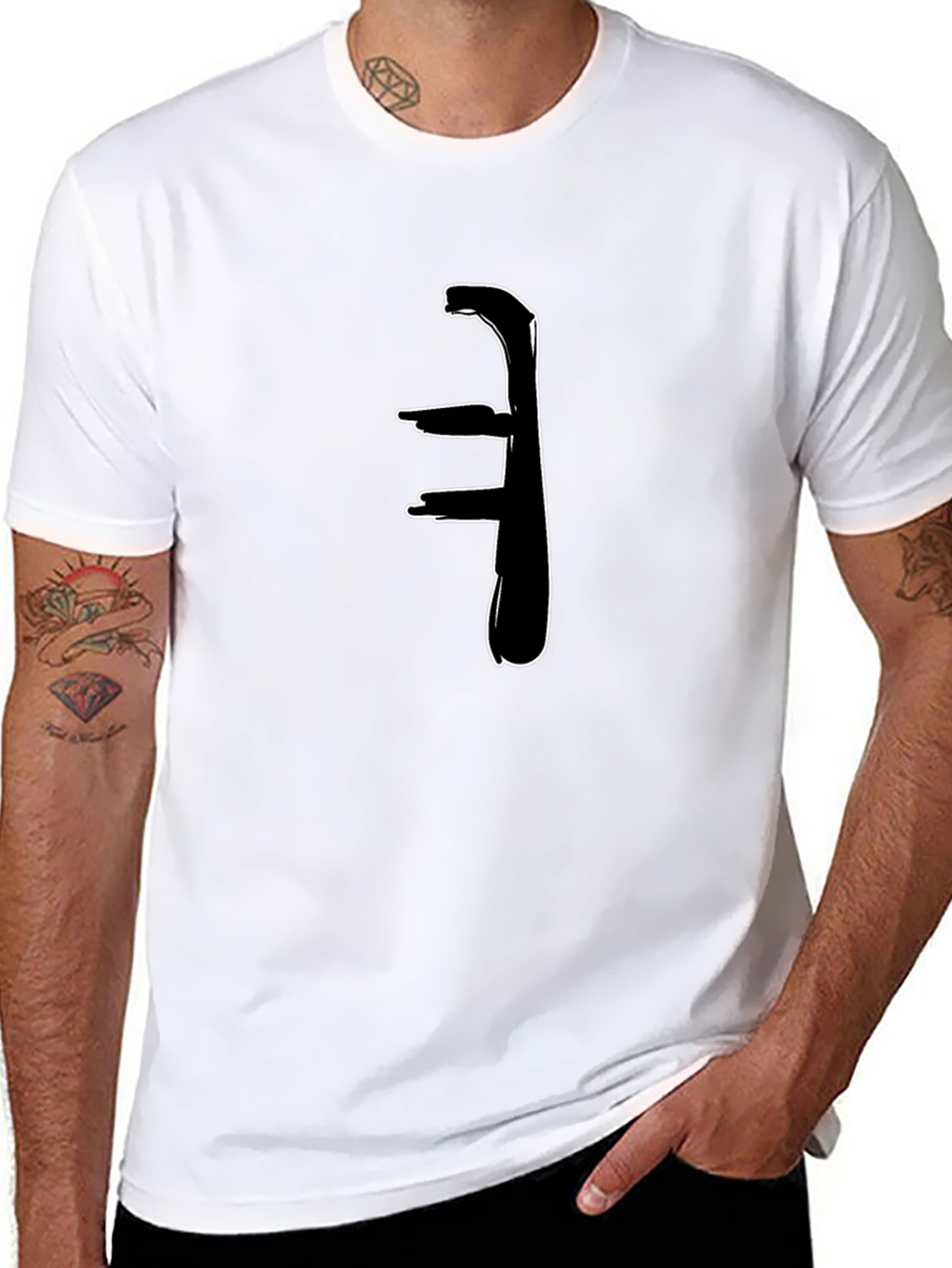 Abstract Black T-Shirt