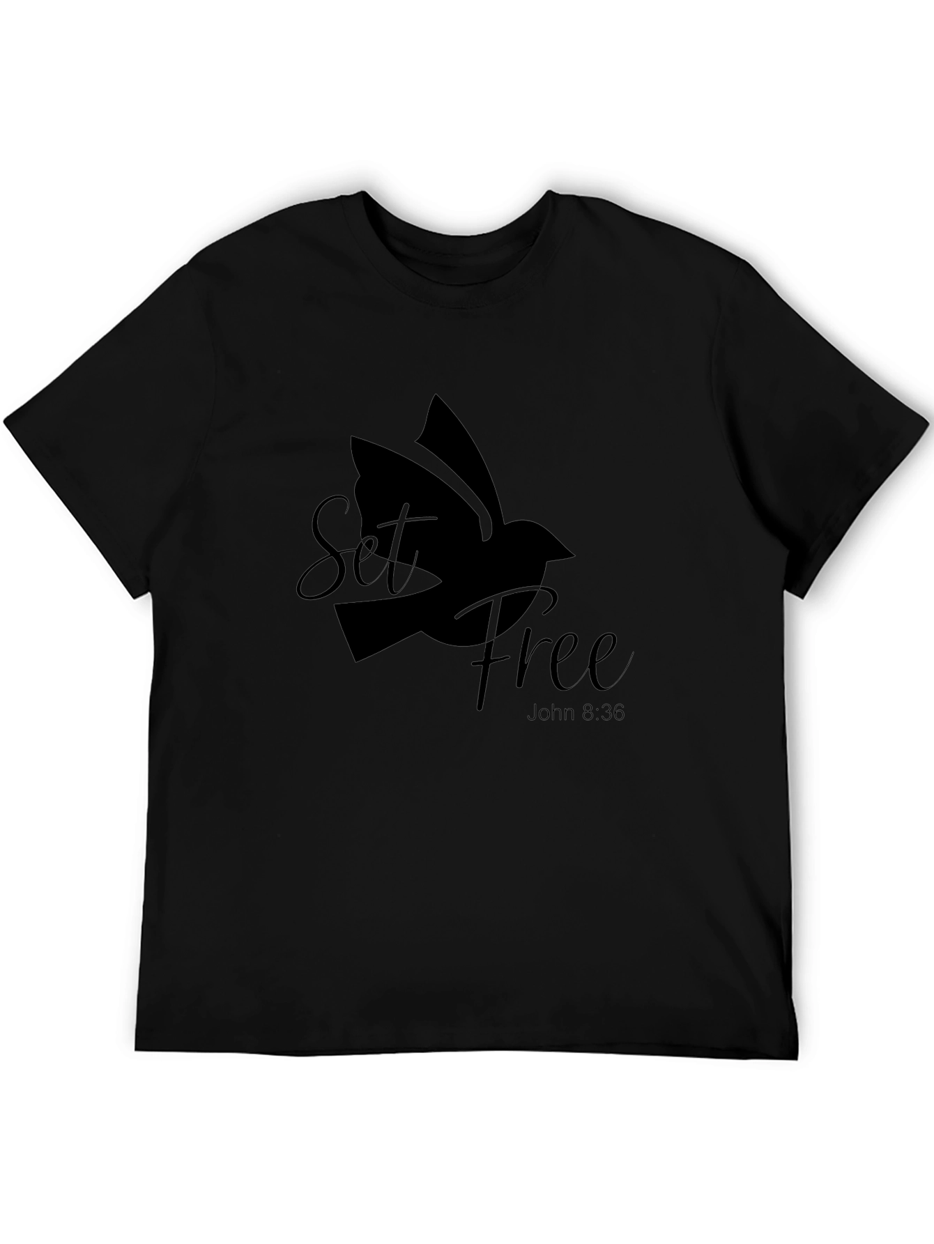 Set Free Dove Graphic Tee - Christian Inspired Black T-Shirt