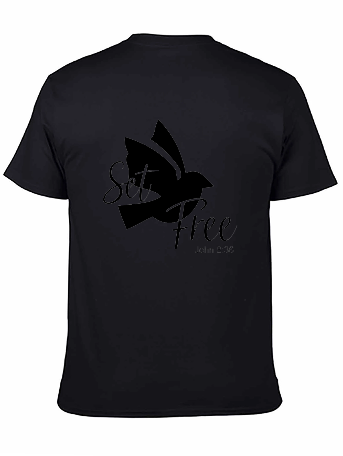 Set Free Dove Graphic Tee - Christian Inspired Black T-Shirt