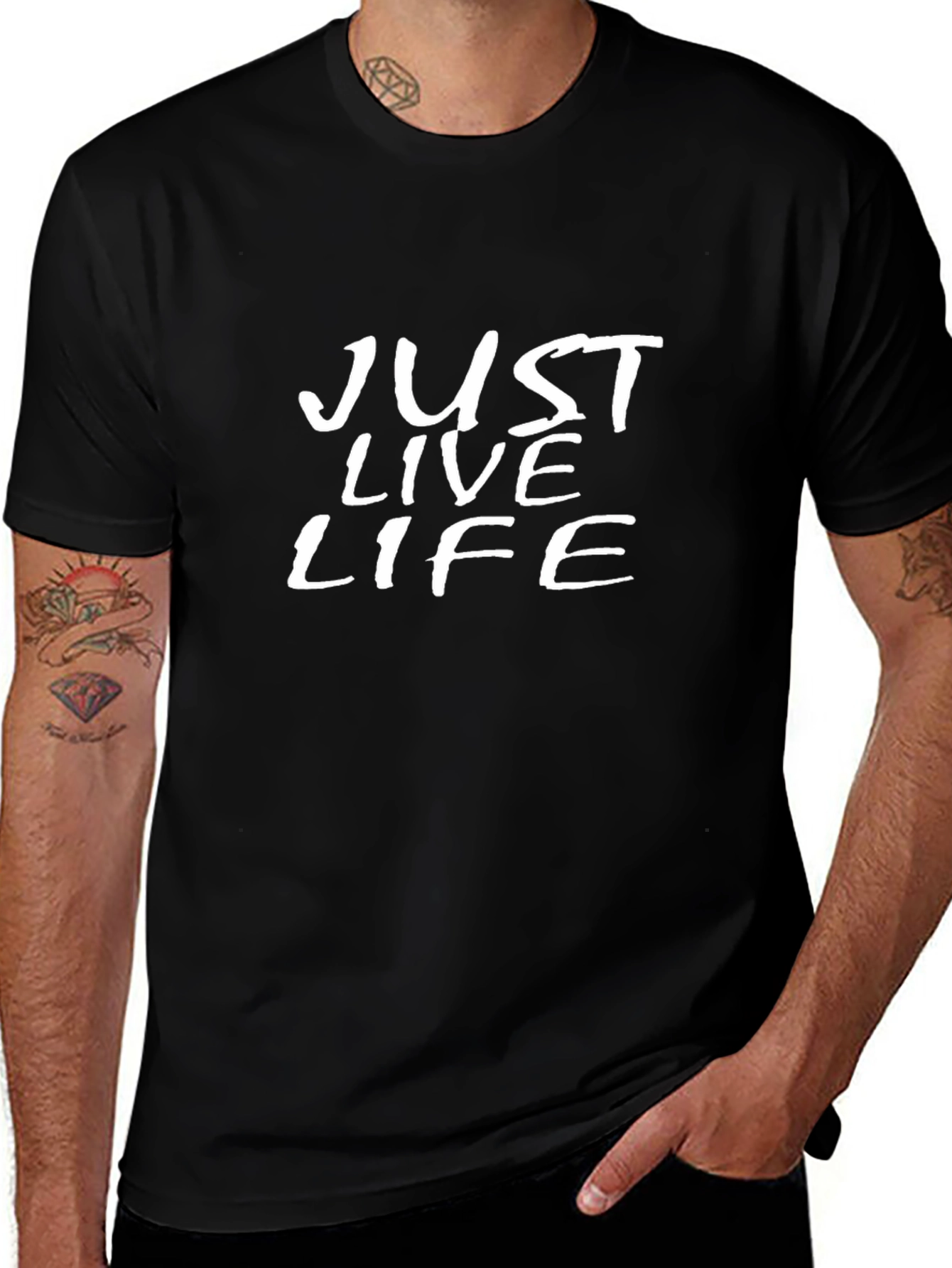 Just Live Life Graphic Tee - Trendy Style