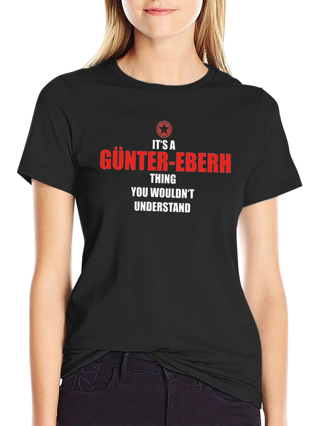 GÜNTER-EBERH Thing Black T-Shirt