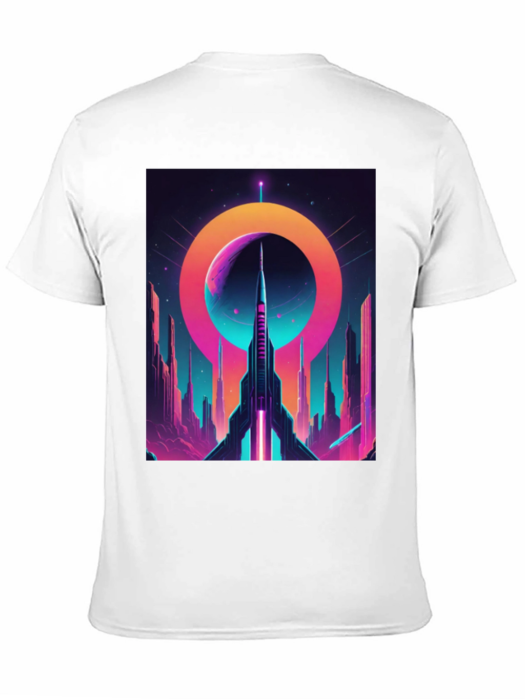 Retro Sci-Fi Rocket T-Shirt