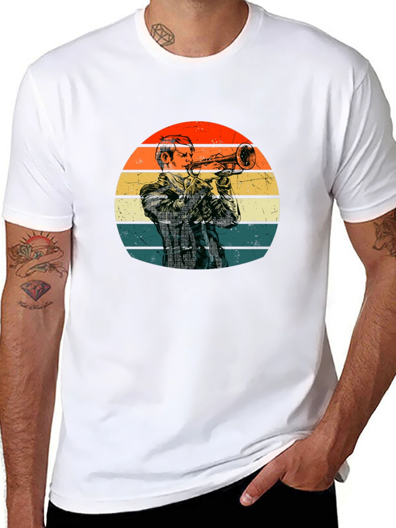Retro Trumpet Player T-Shirt