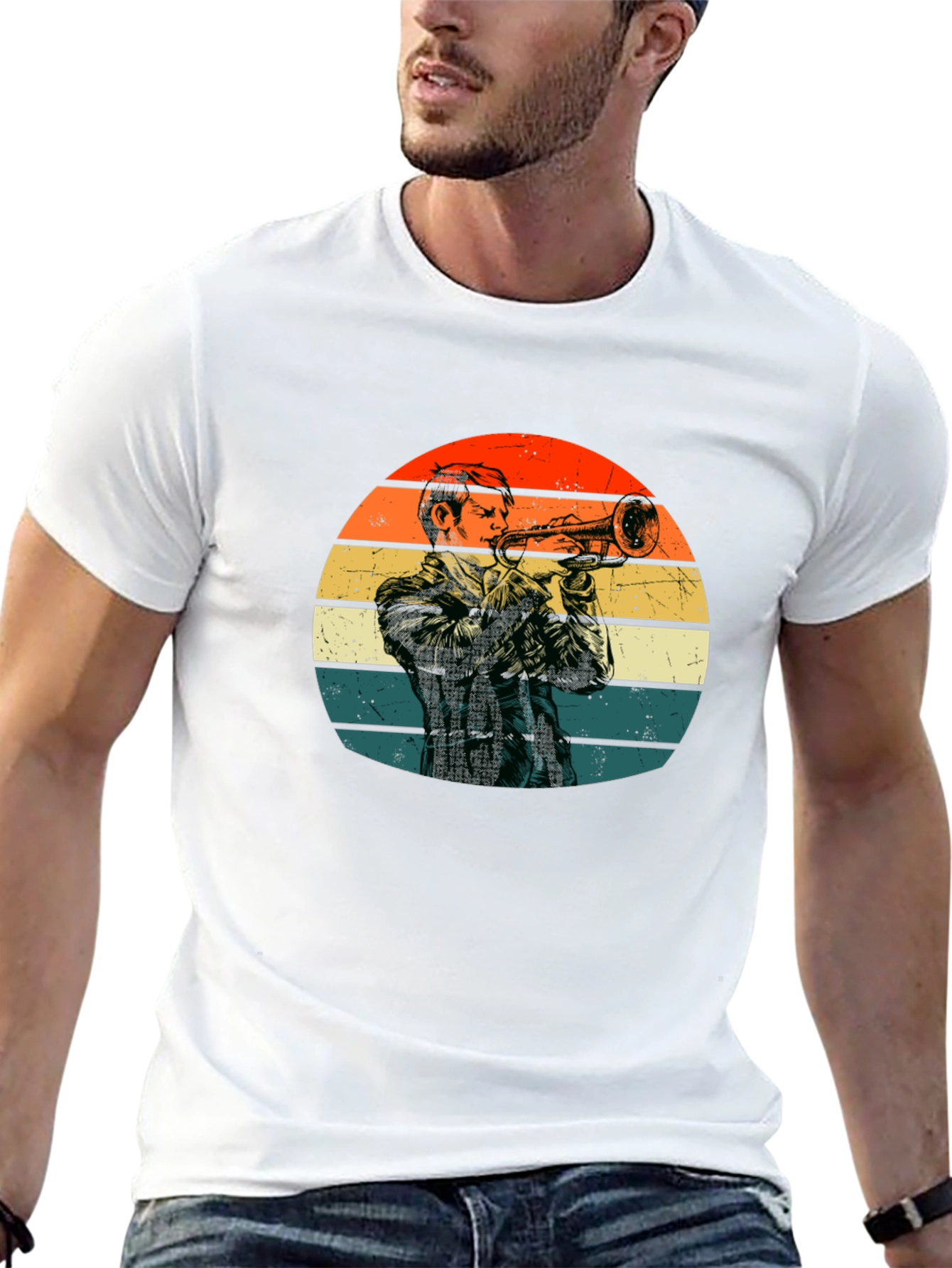 Retro Trumpet Player T-Shirt