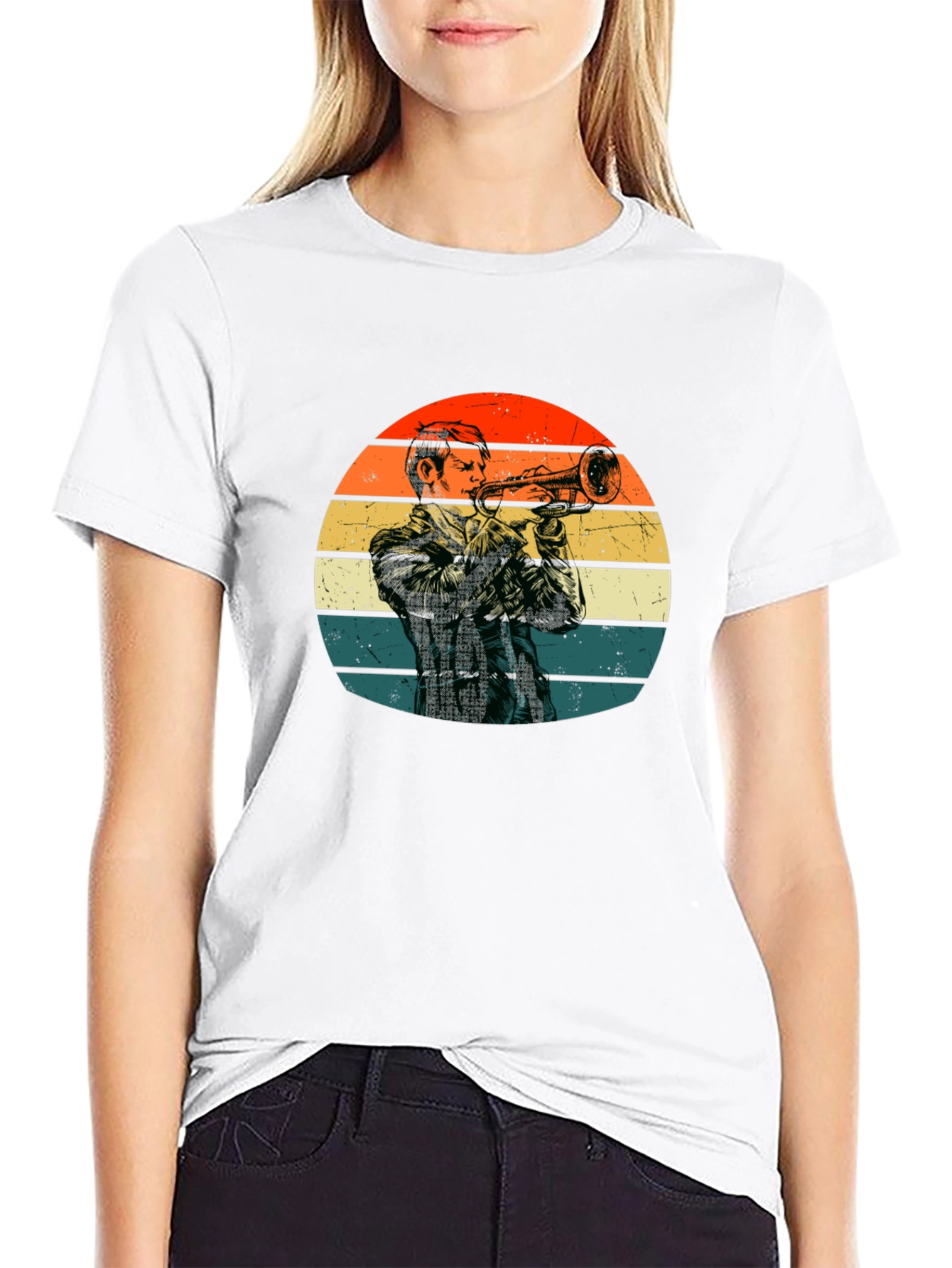 Retro Trumpet Player T-Shirt