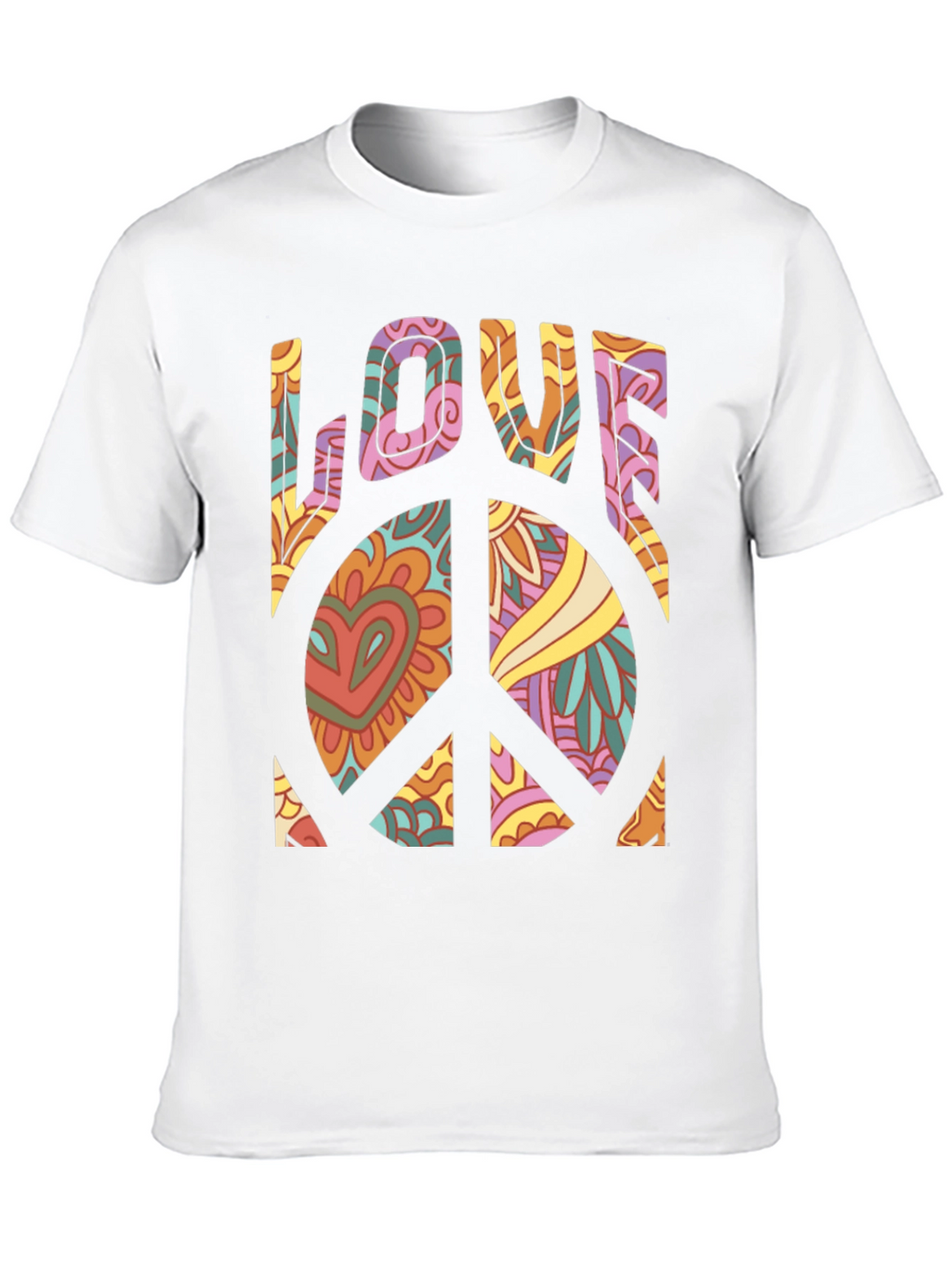 Retro Love Peace Sign Graphic Tee