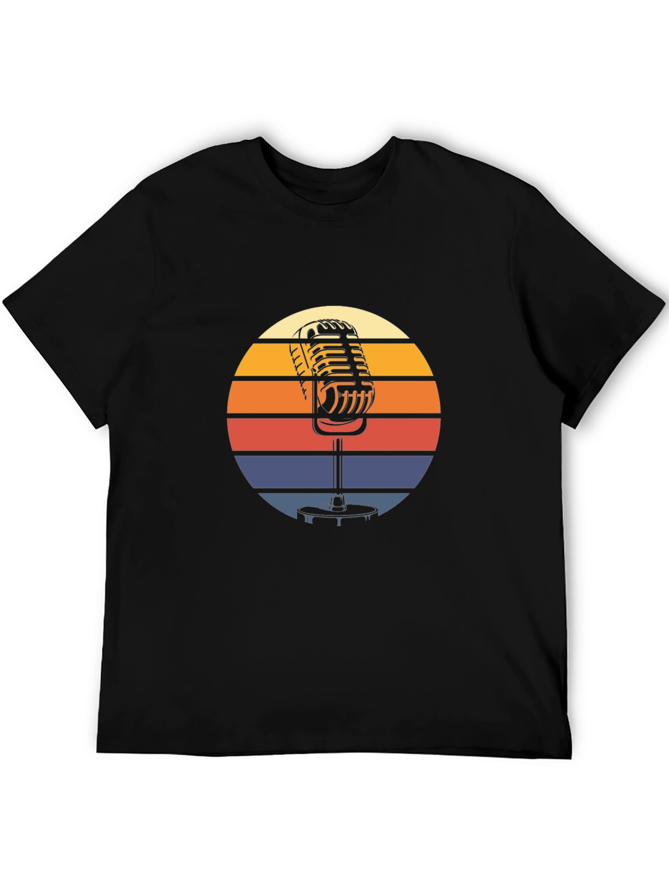 Retro Microphone T-Shirt - Vintage Style Graphic Tee
