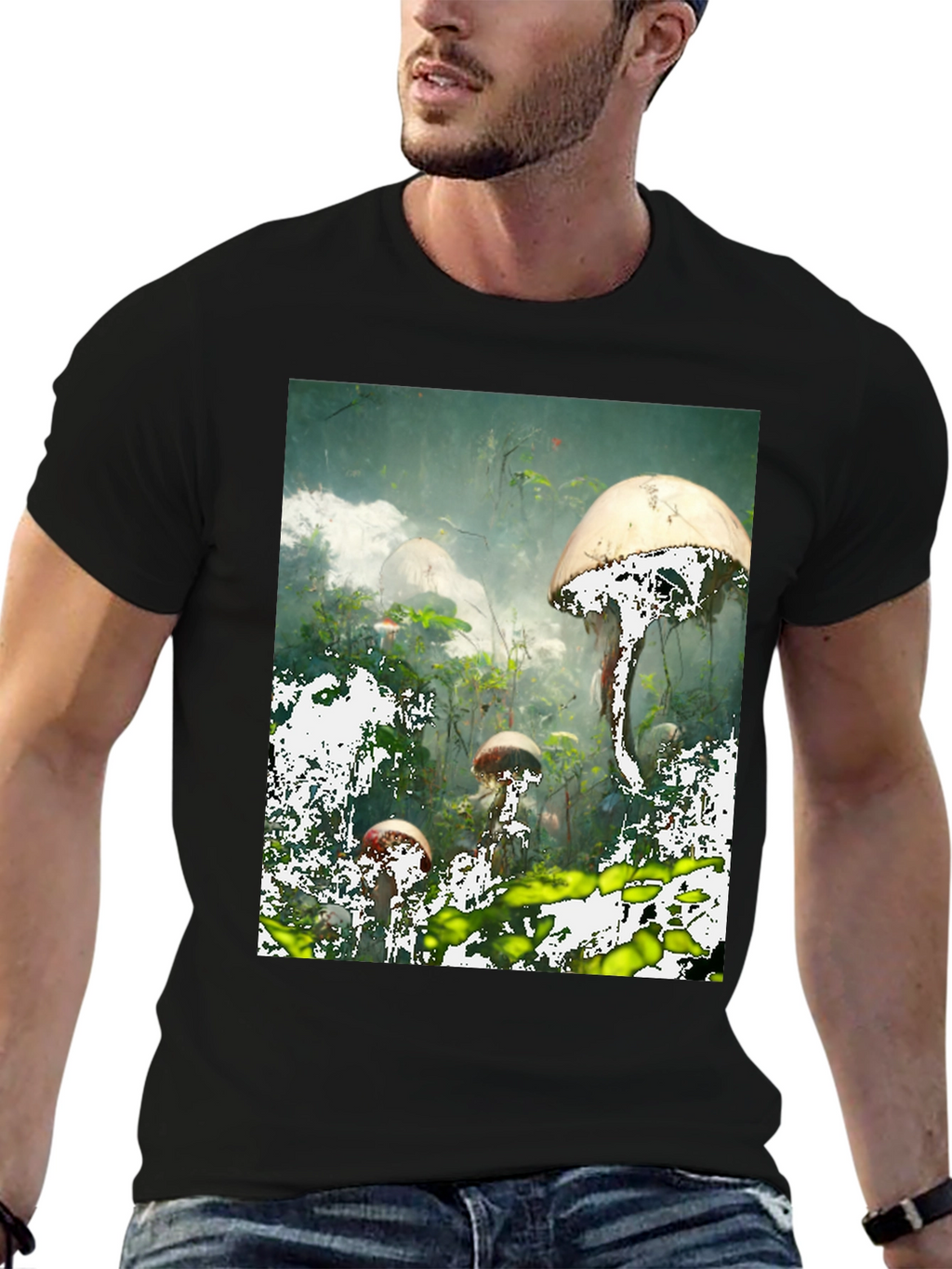 Mushroom Forest Graphic T-Shirt