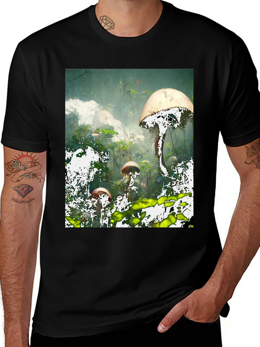 Mushroom Forest Graphic T-Shirt