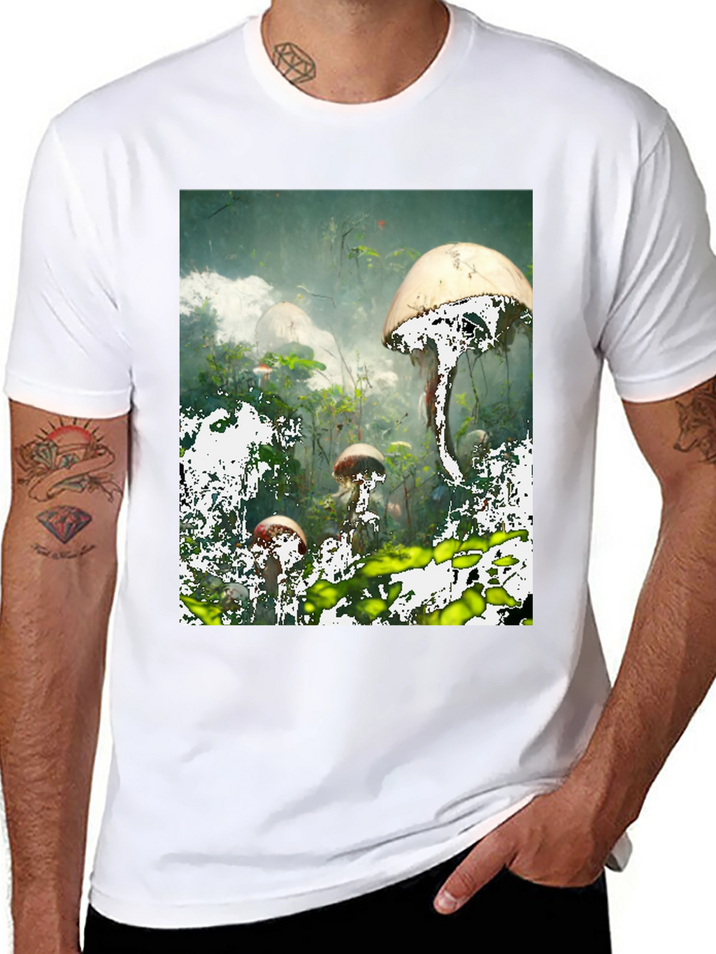 Mushroom Forest Graphic T-Shirt