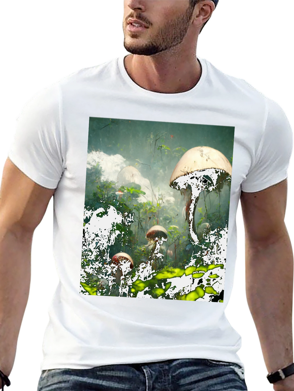 Mushroom Forest Graphic T-Shirt