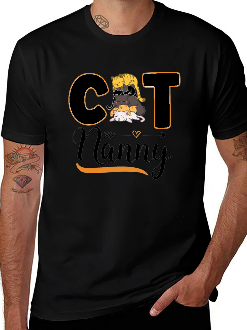 Cat Nanny Graphic T-Shirt Cute Pet Lover Tee
