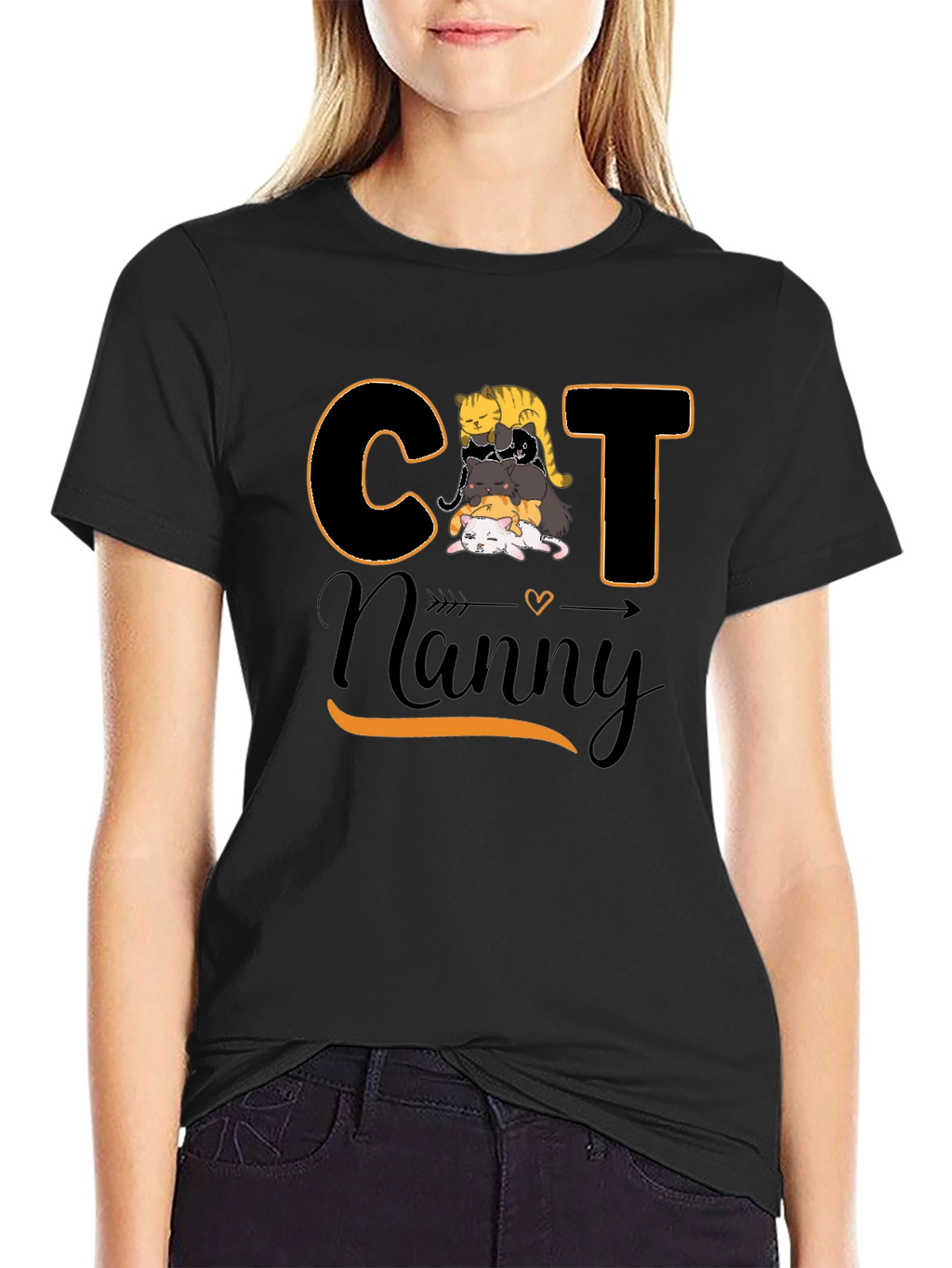 Cat Nanny Graphic T-Shirt Cute Pet Lover Tee