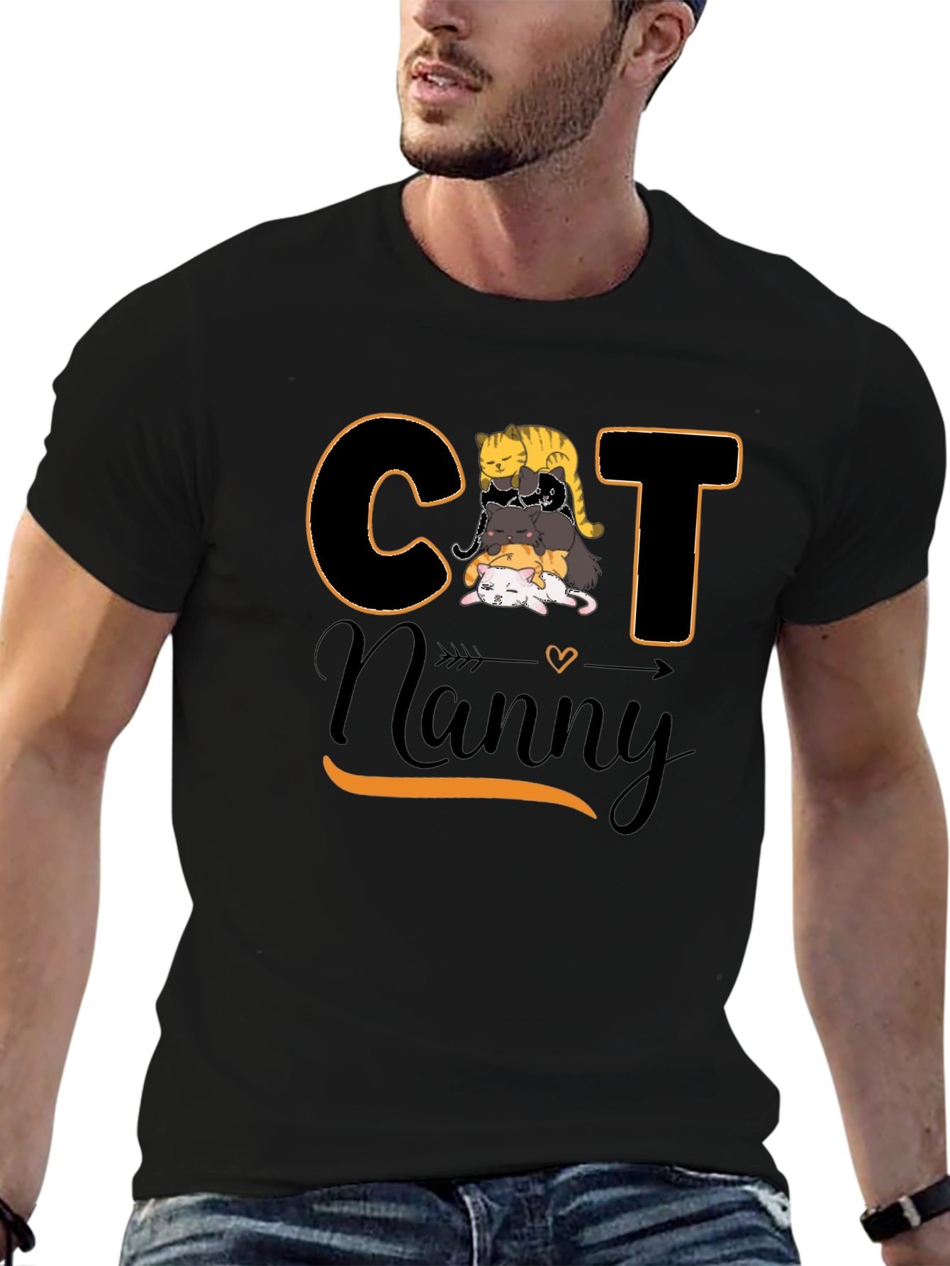 Cat Nanny Graphic T-Shirt Cute Pet Lover Tee