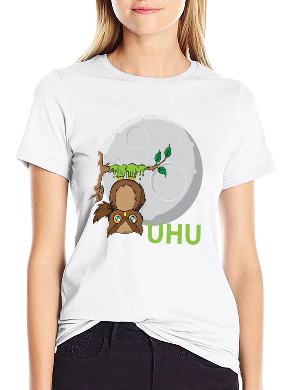 UHU Owl T-Shirt - Moonlit Design