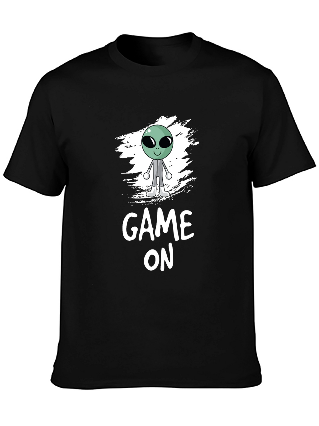 Game On Alien Graphic Black T-Shirt