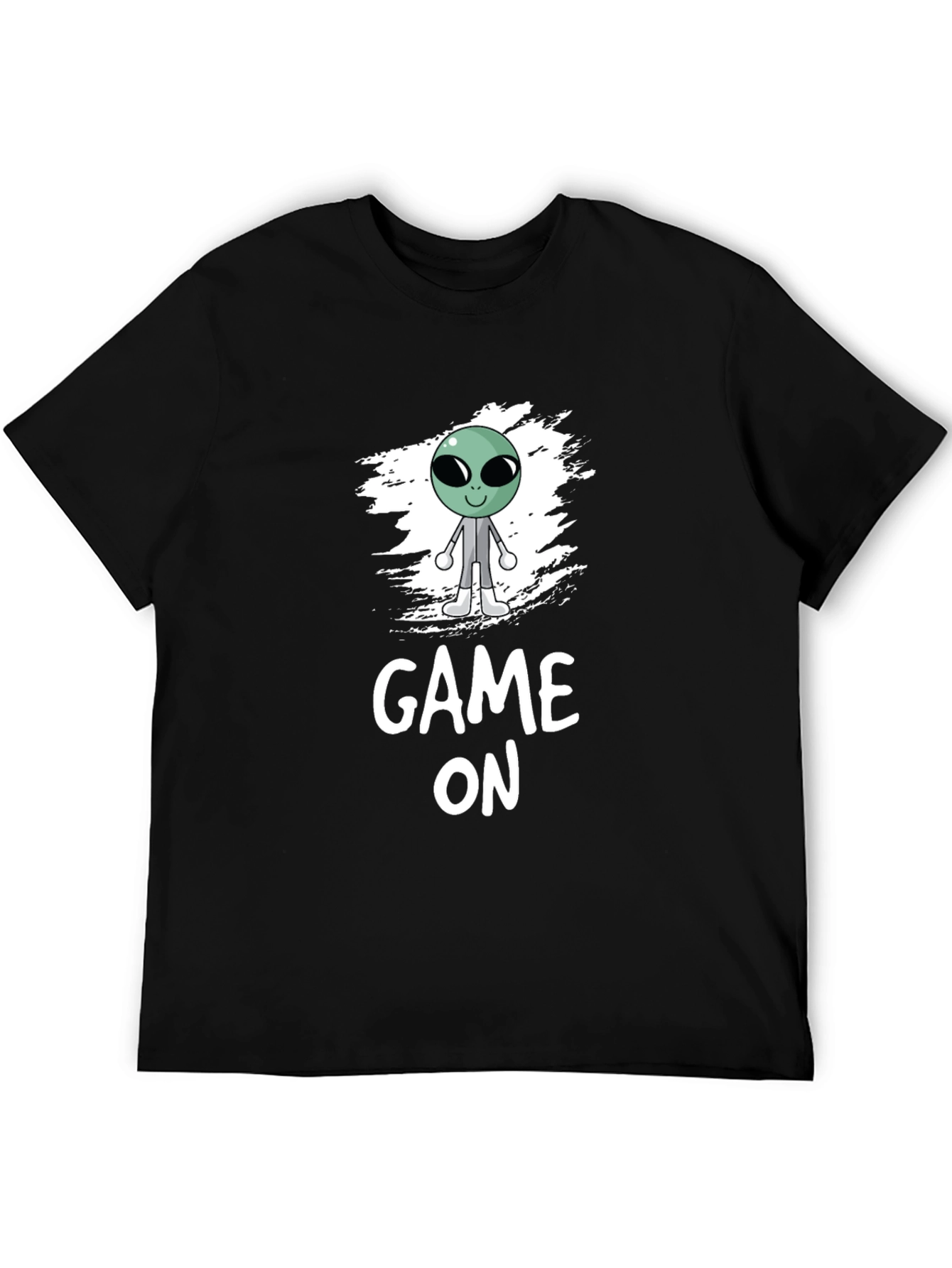 Game On Alien Graphic Black T-Shirt