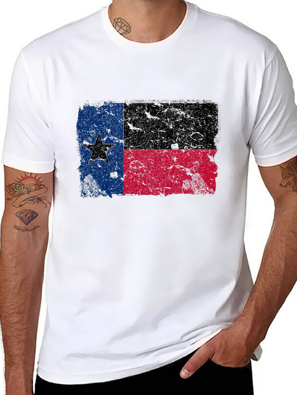 Texas Flag Distressed Graphic T-Shirt