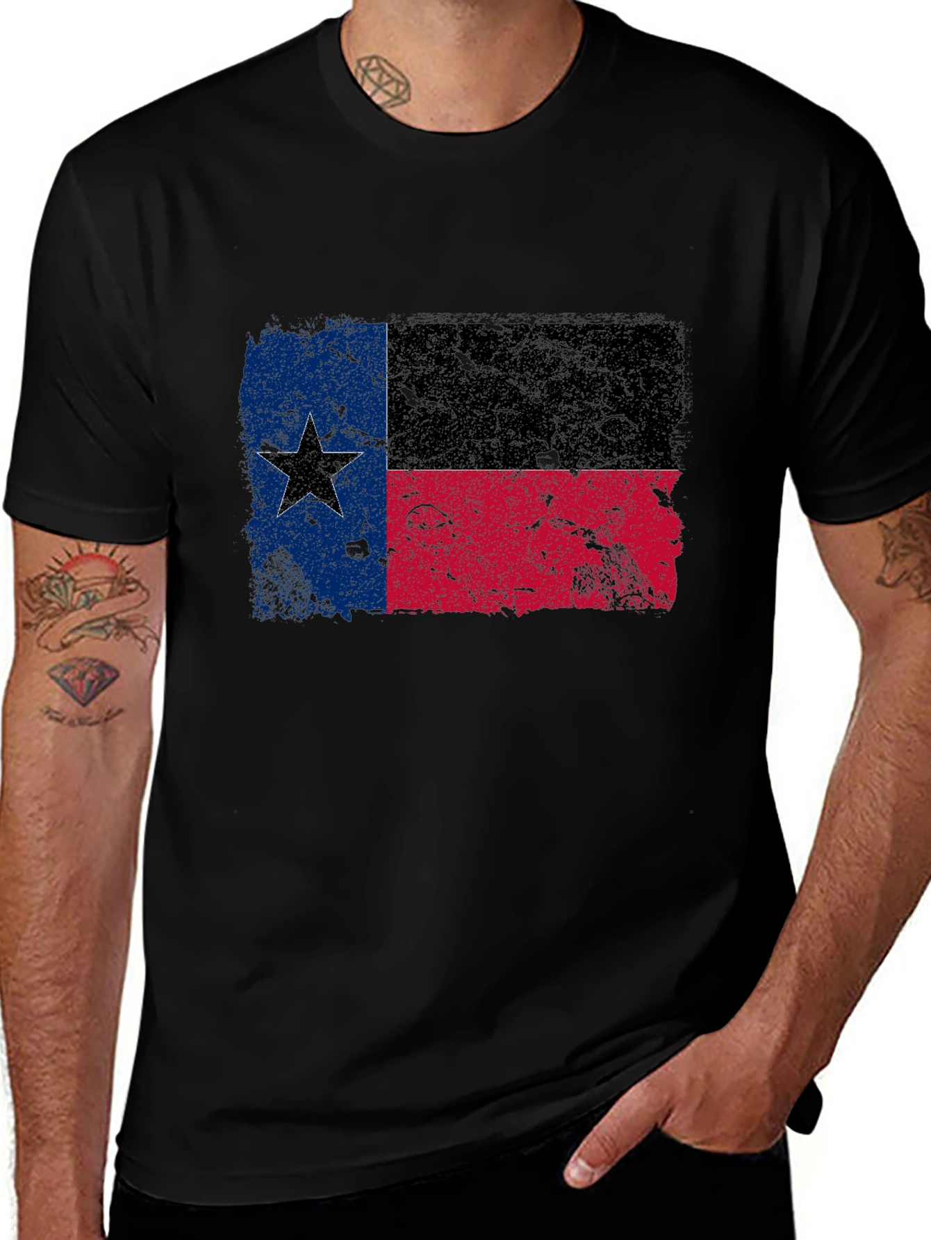 Texas Flag Distressed Graphic T-Shirt