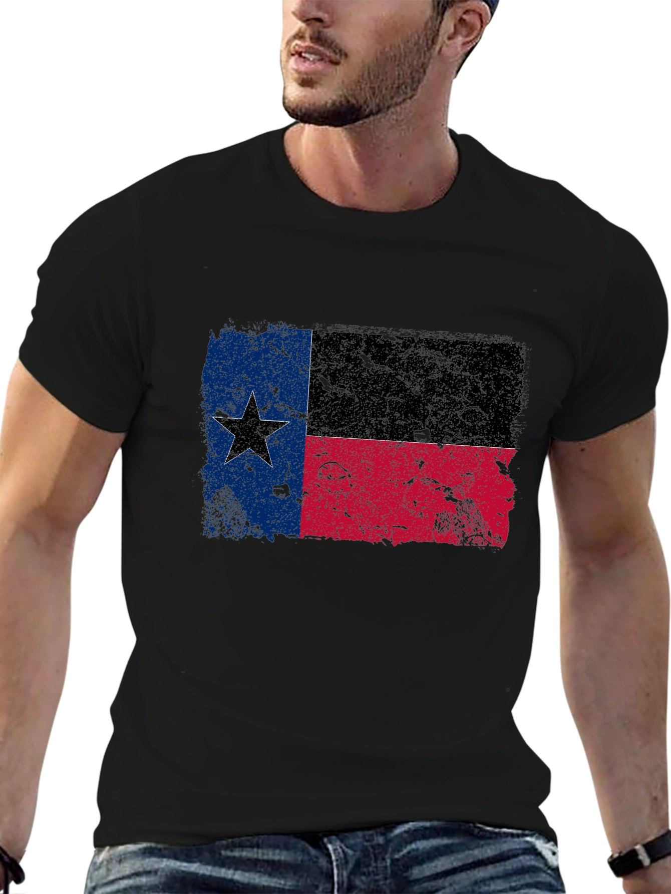 Texas Flag Distressed Graphic T-Shirt