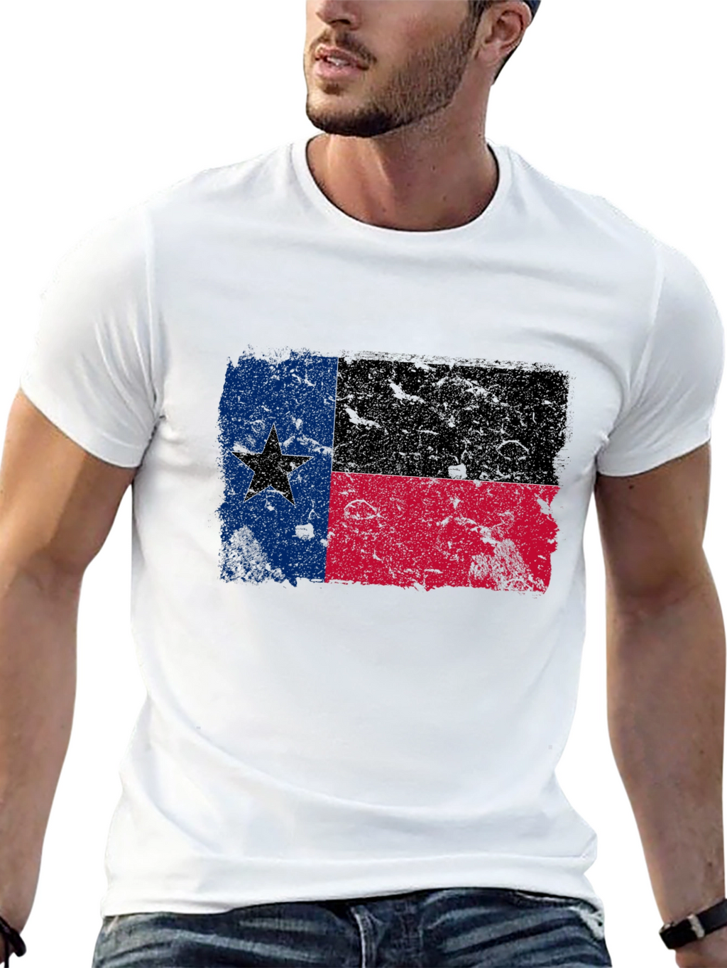 Texas Flag Distressed Graphic T-Shirt