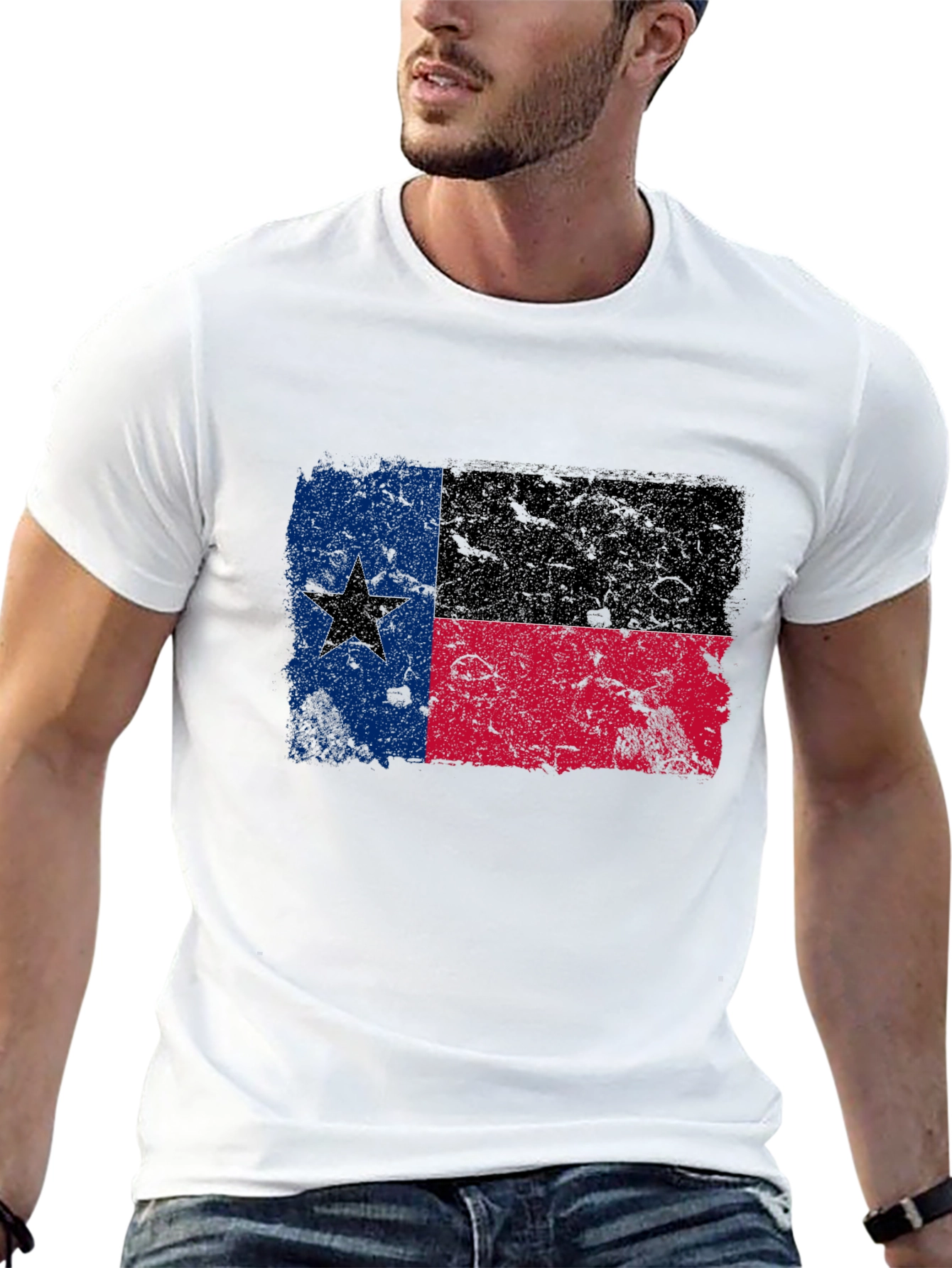 Texas Flag Distressed Graphic T-Shirt