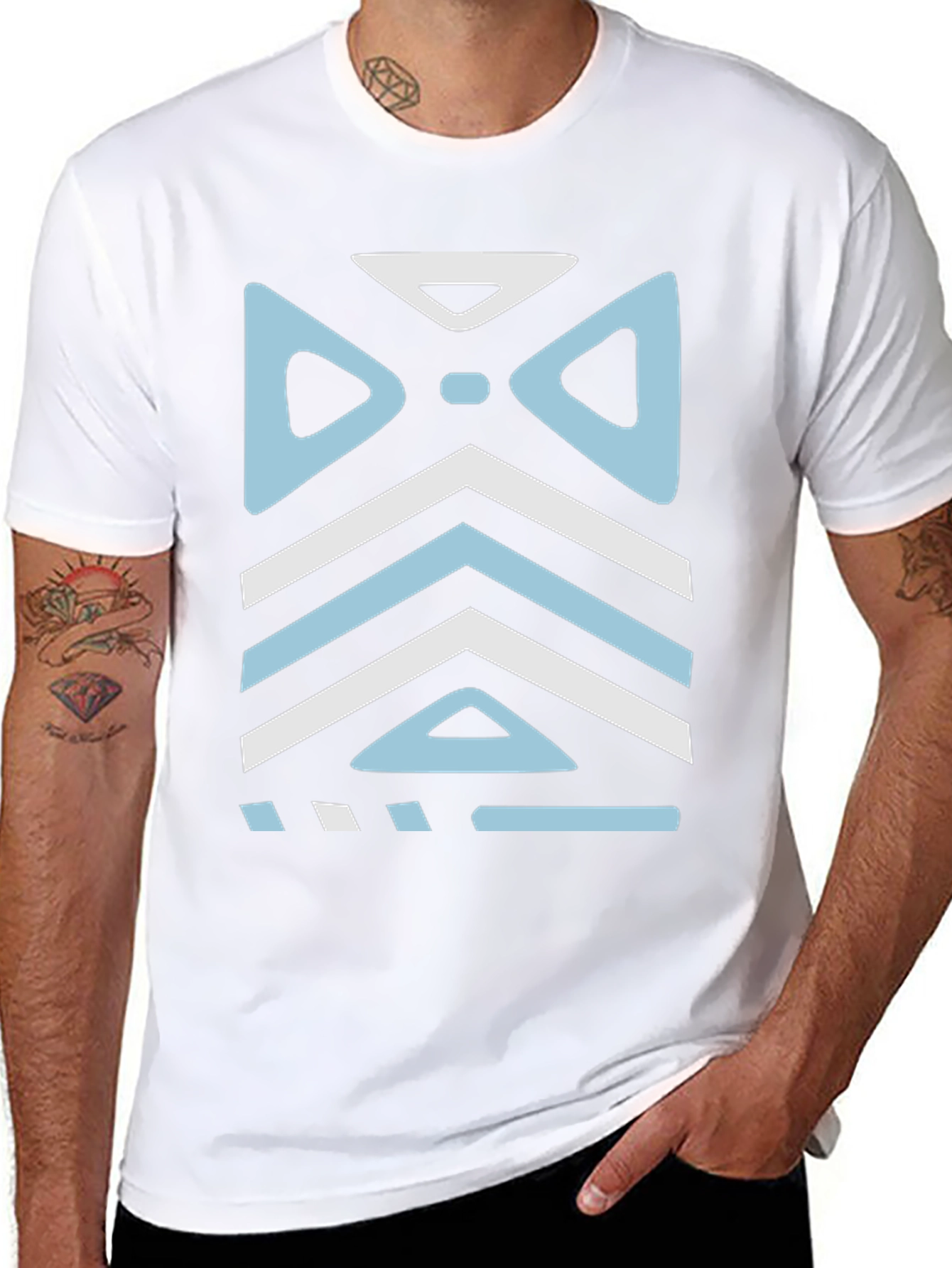 Tribal Pattern Tee - Stylish Graphic Print Shirt