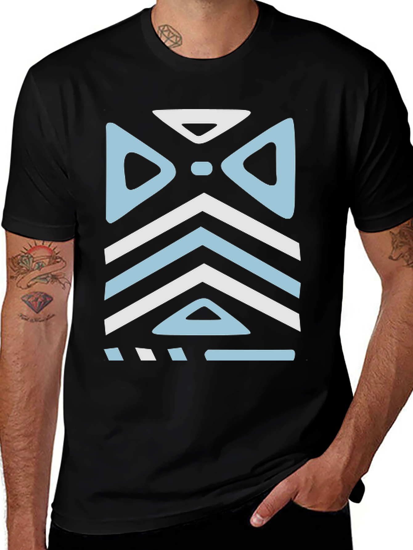 Tribal Pattern Tee - Stylish Graphic Print Shirt