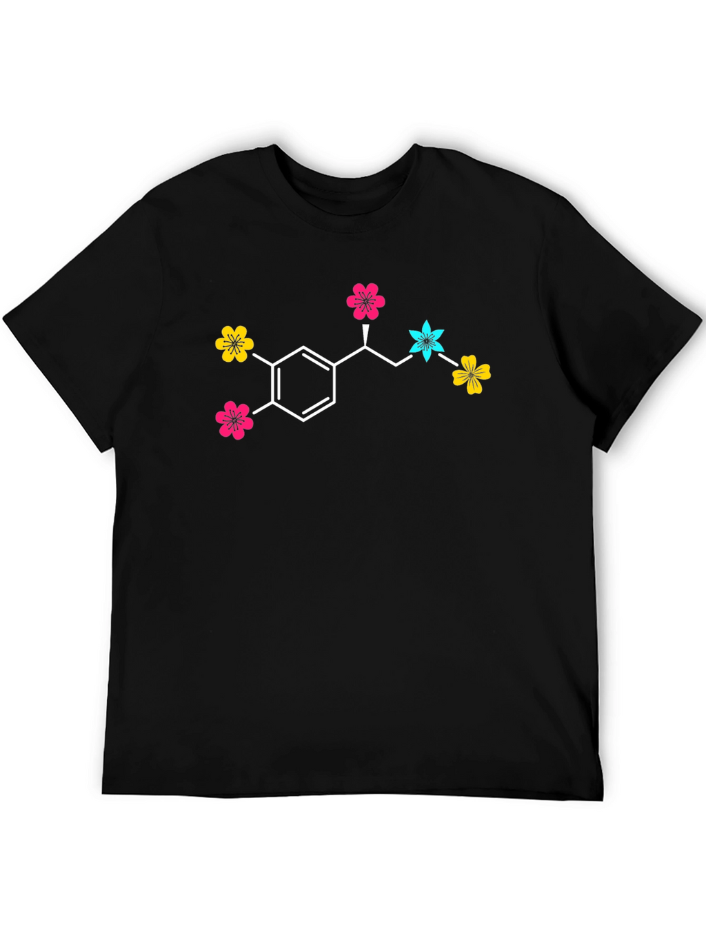 Dopamine Molecule Flower T-Shirt