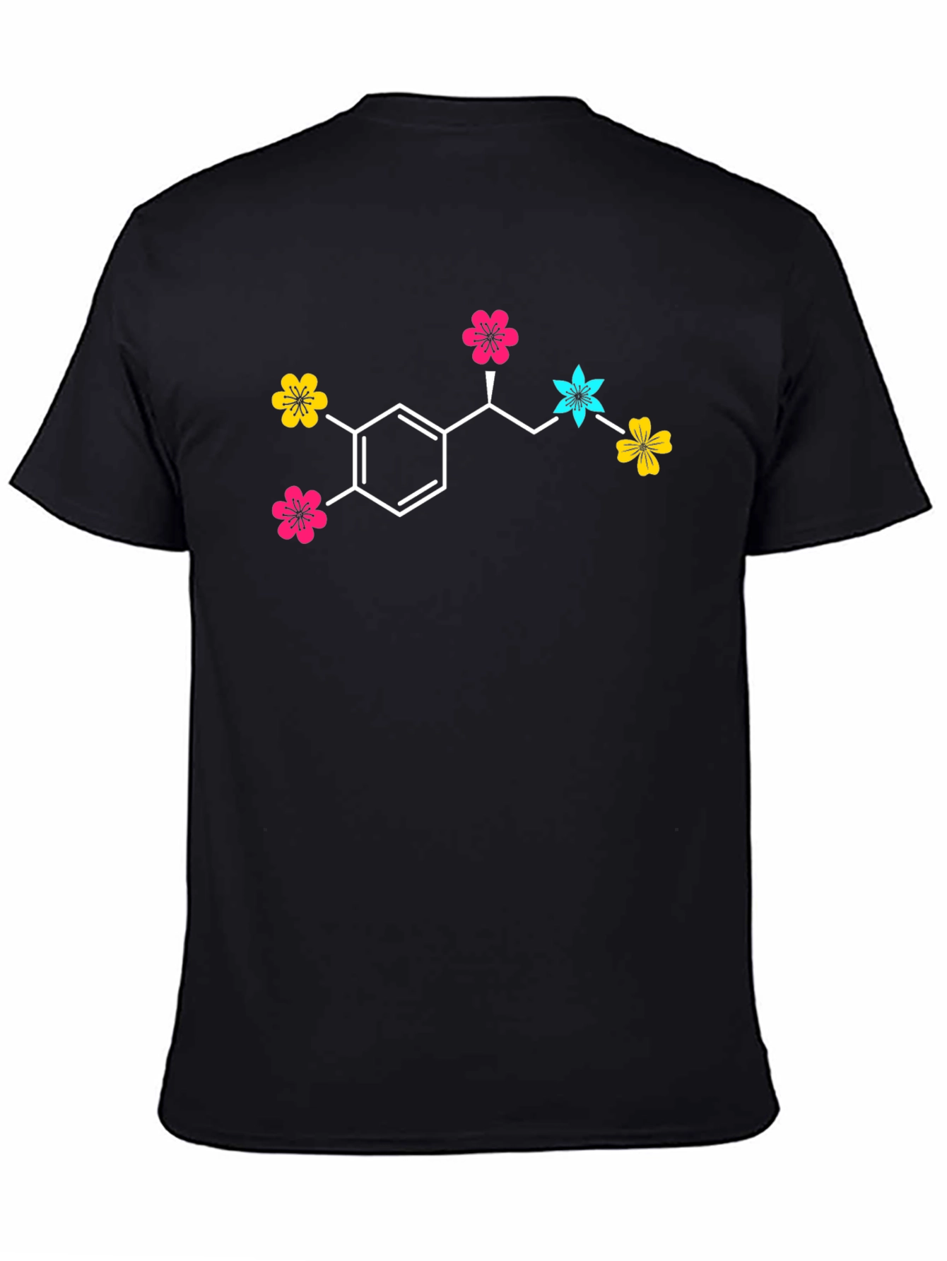 Dopamine Molecule Flower T-Shirt