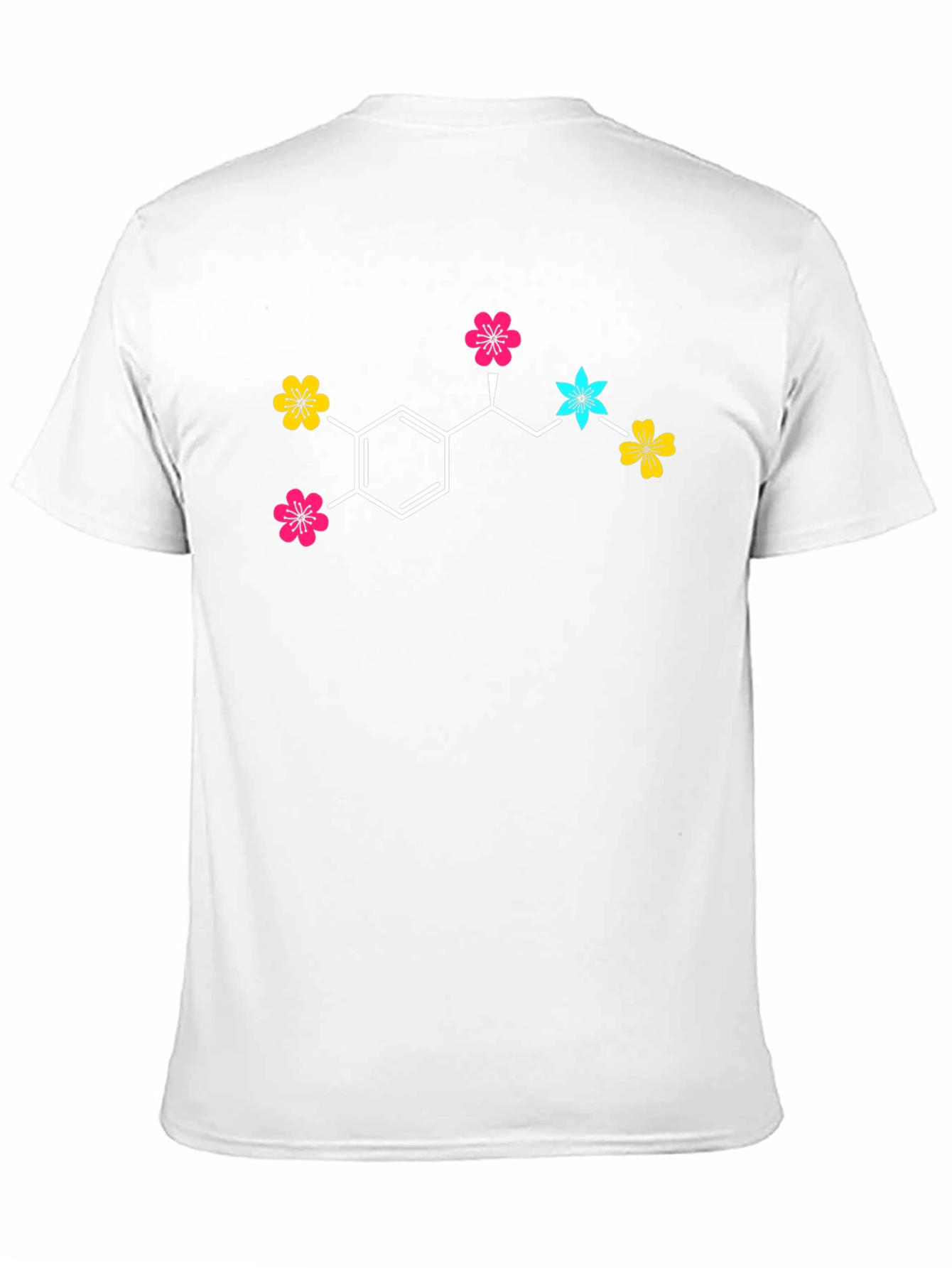 Dopamine Molecule Flower T-Shirt