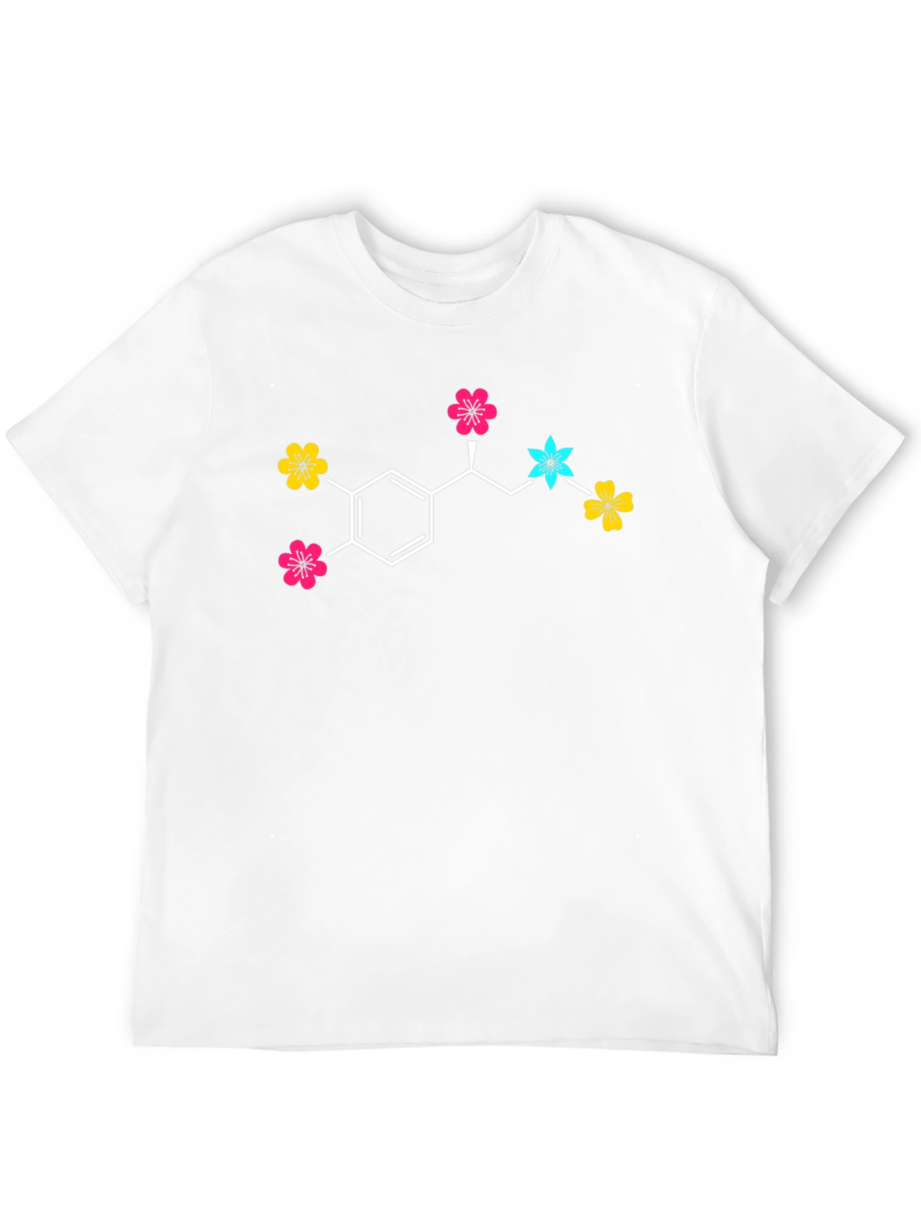Dopamine Molecule Flower T-Shirt