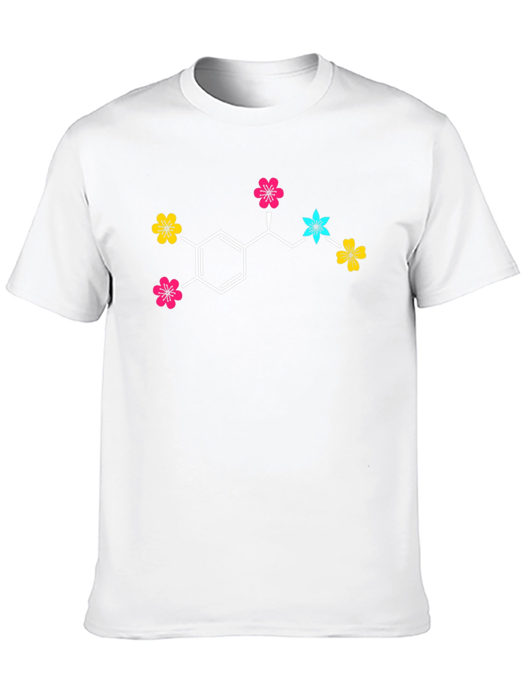 Dopamine Molecule Flower T-Shirt