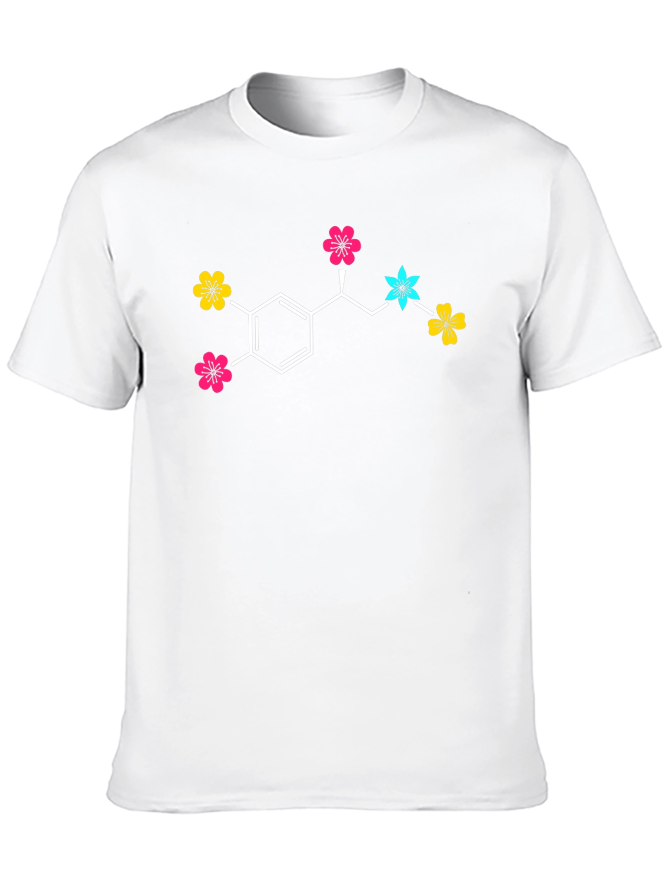 Dopamine Molecule Flower T-Shirt