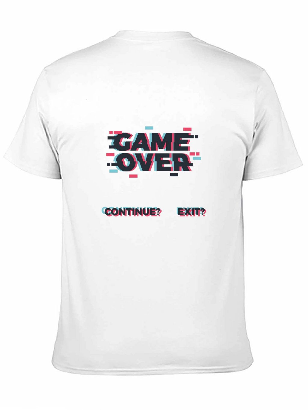 Game Over Glitch Tee - Gamer Style Black T-Shirt
