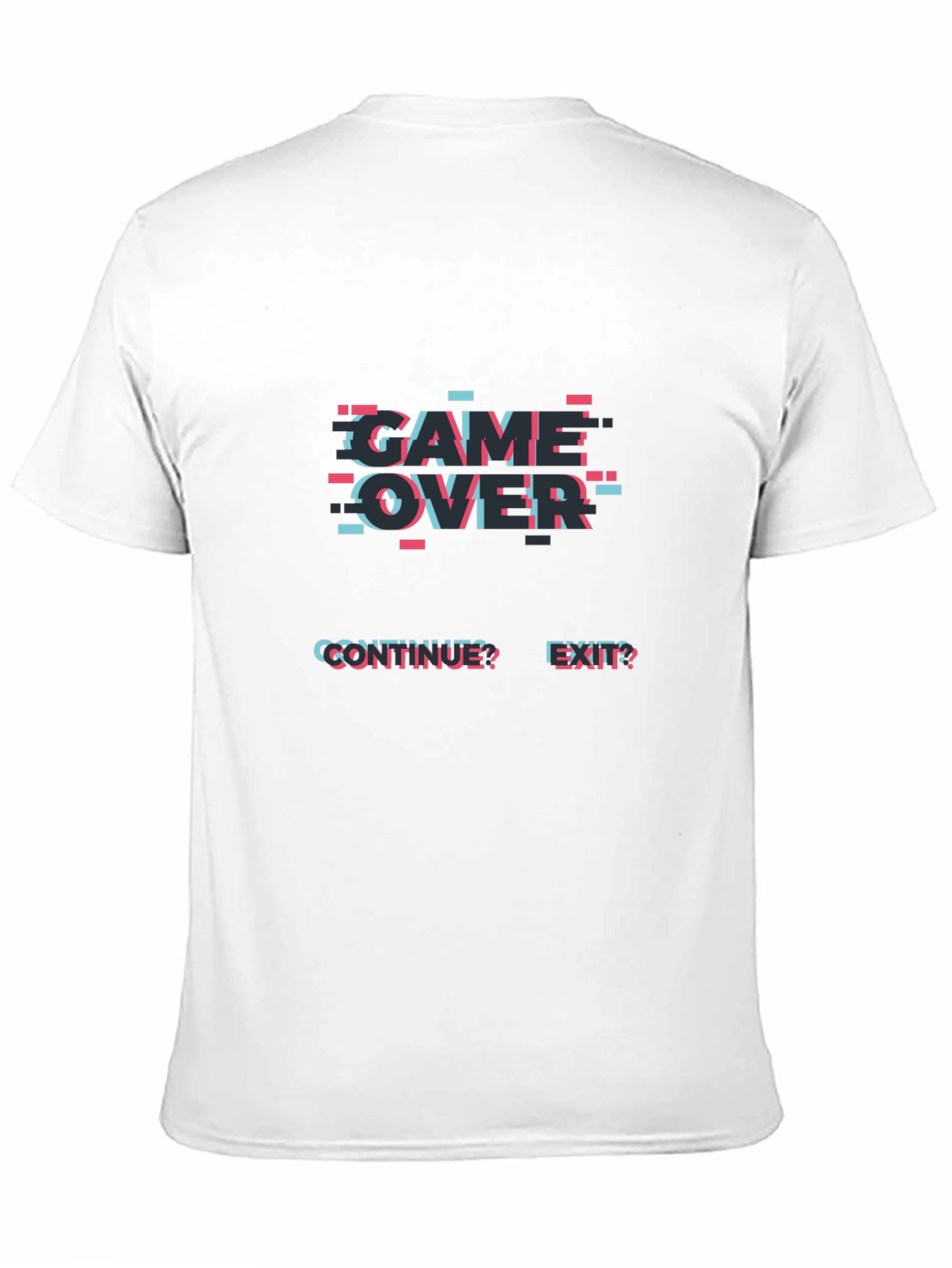 Game Over Glitch Tee - Gamer Style Black T-Shirt