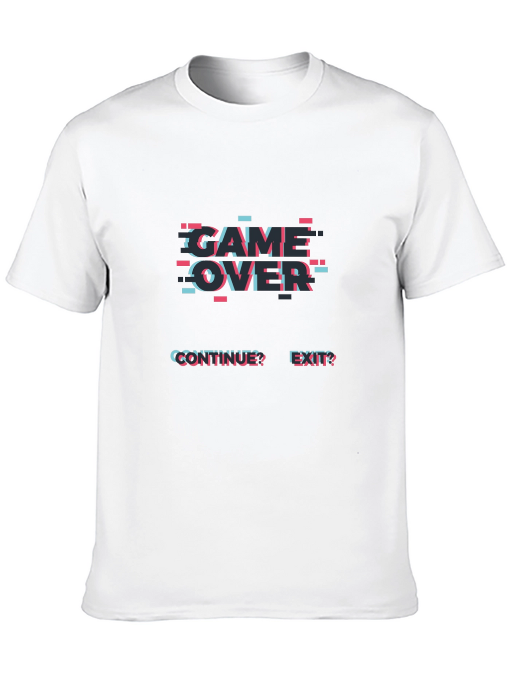 Game Over Glitch Tee - Gamer Style Black T-Shirt