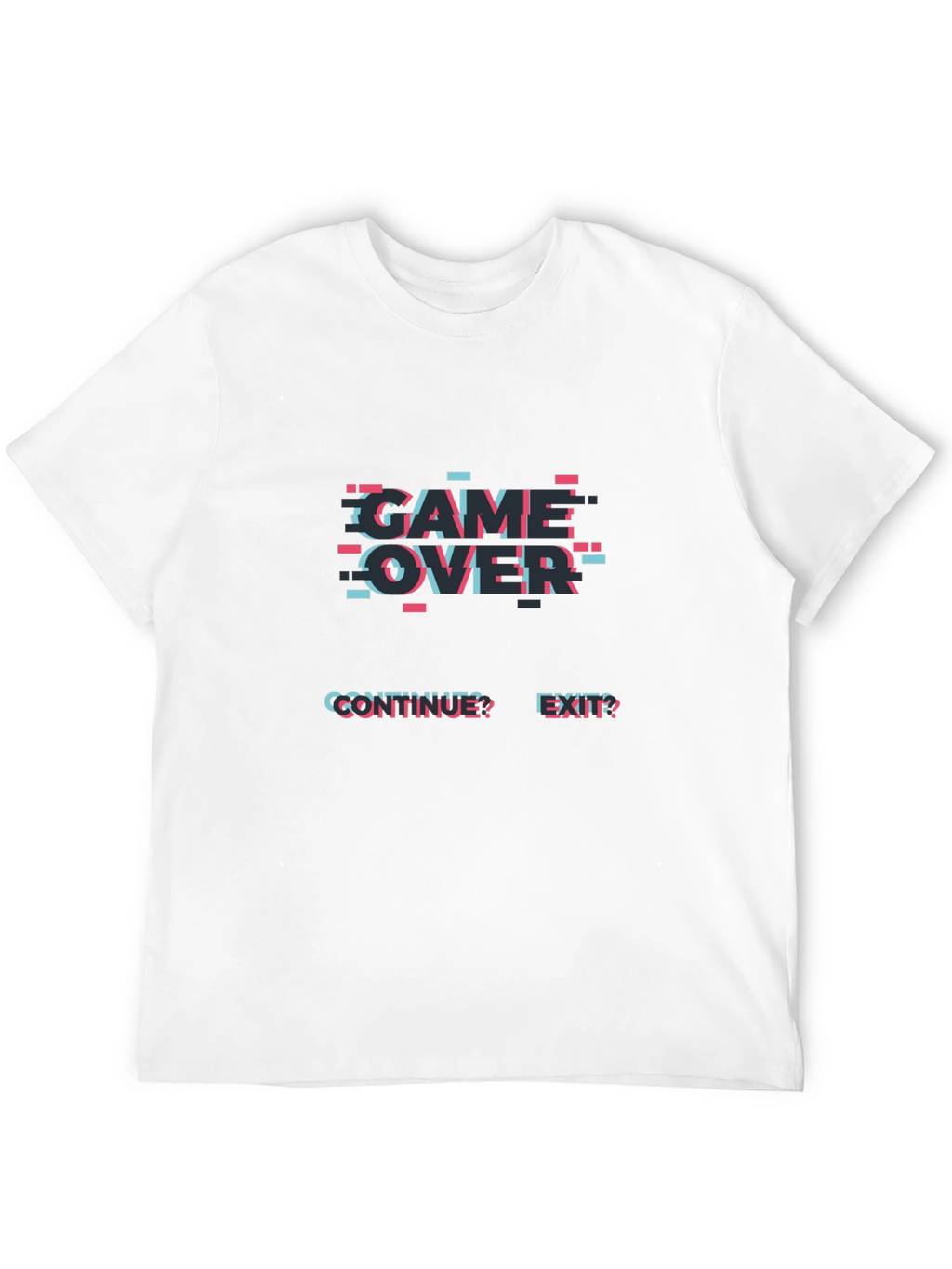 Game Over Glitch Tee - Gamer Style Black T-Shirt