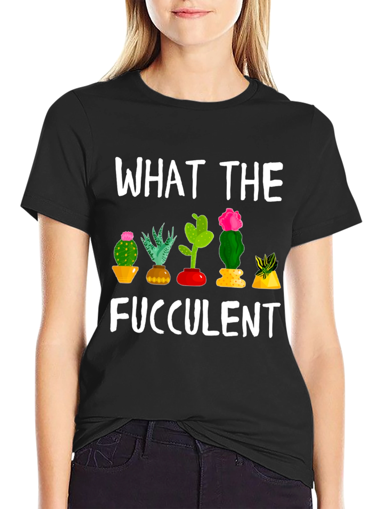 What the Fucculent Funny Cactus T-Shirt