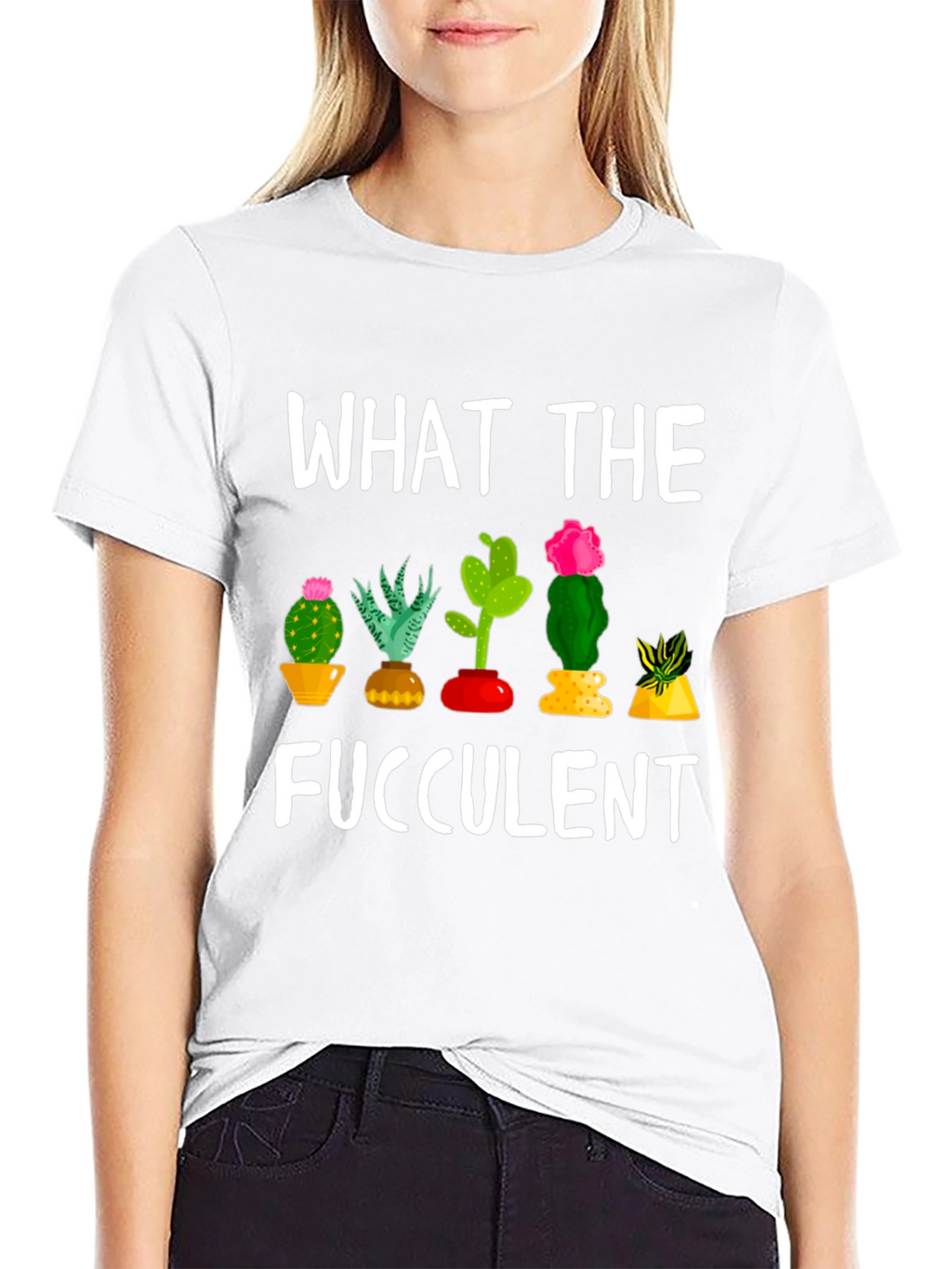 What the Fucculent Funny Cactus T-Shirt