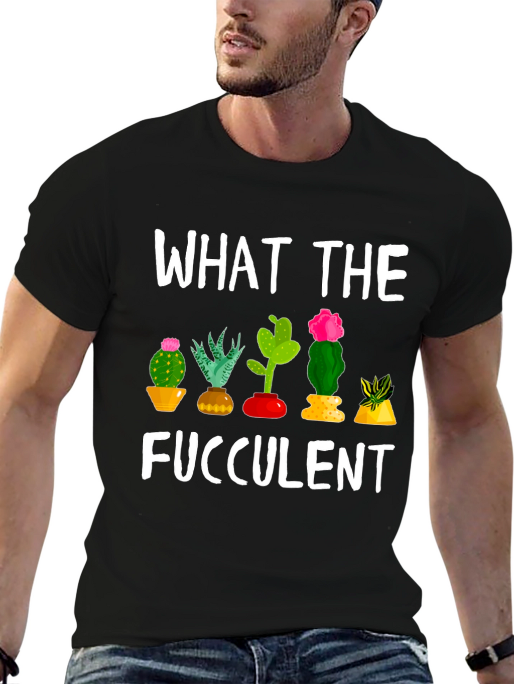 What the Fucculent Funny Cactus T-Shirt