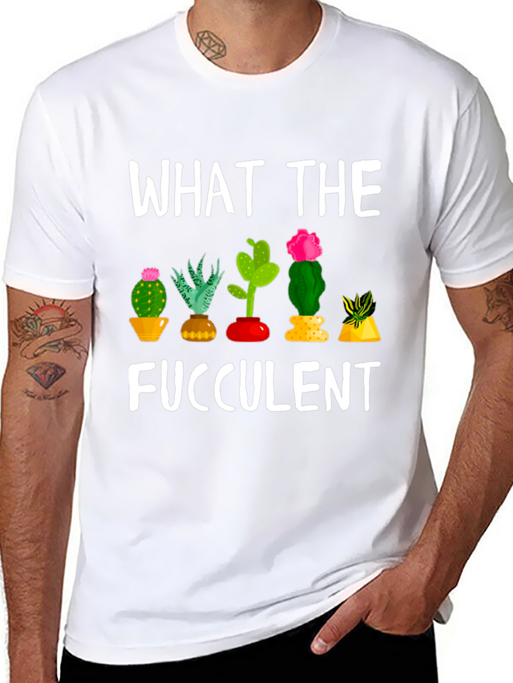 What the Fucculent Funny Cactus T-Shirt