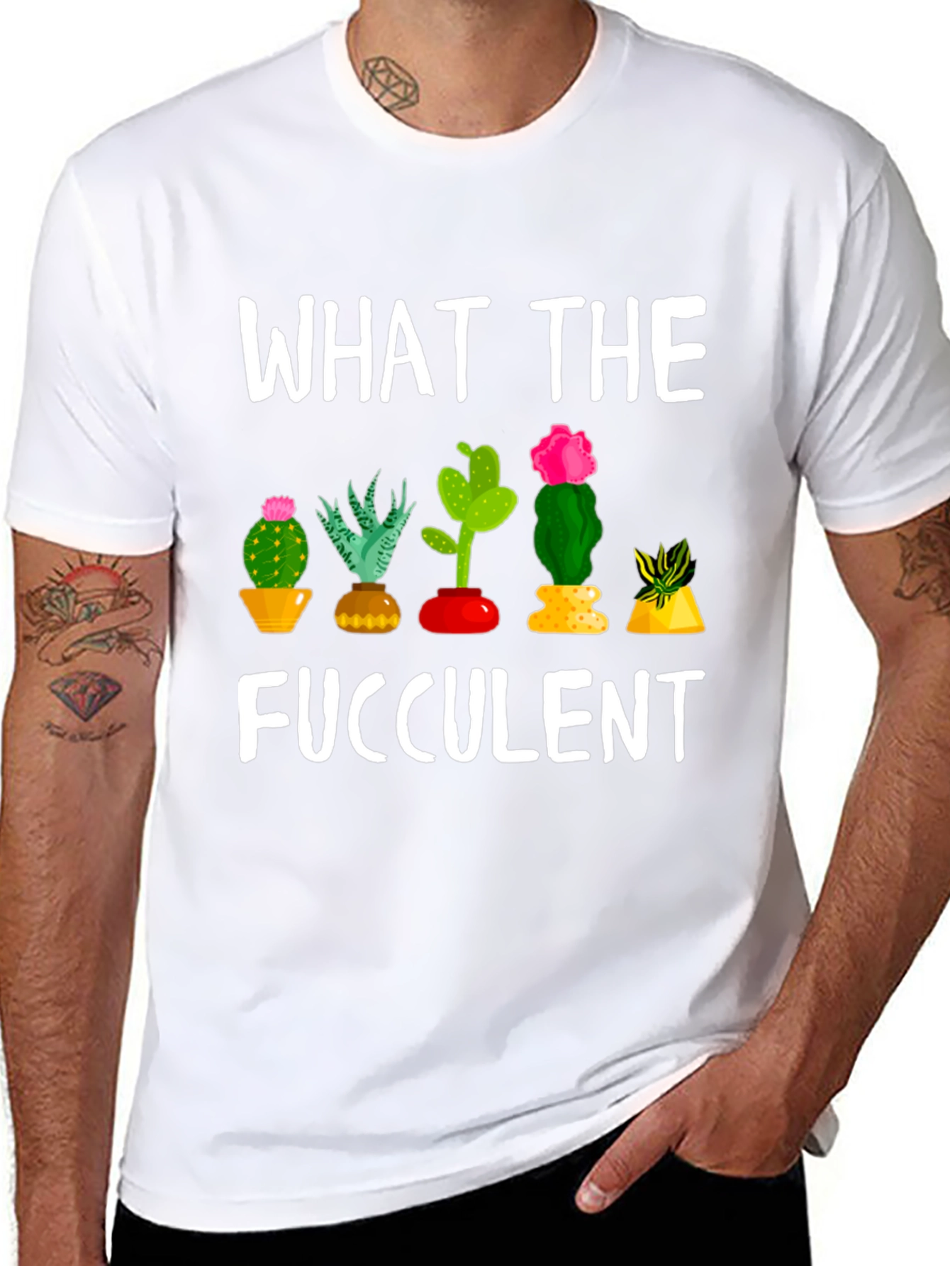 What the Fucculent Funny Cactus T-Shirt