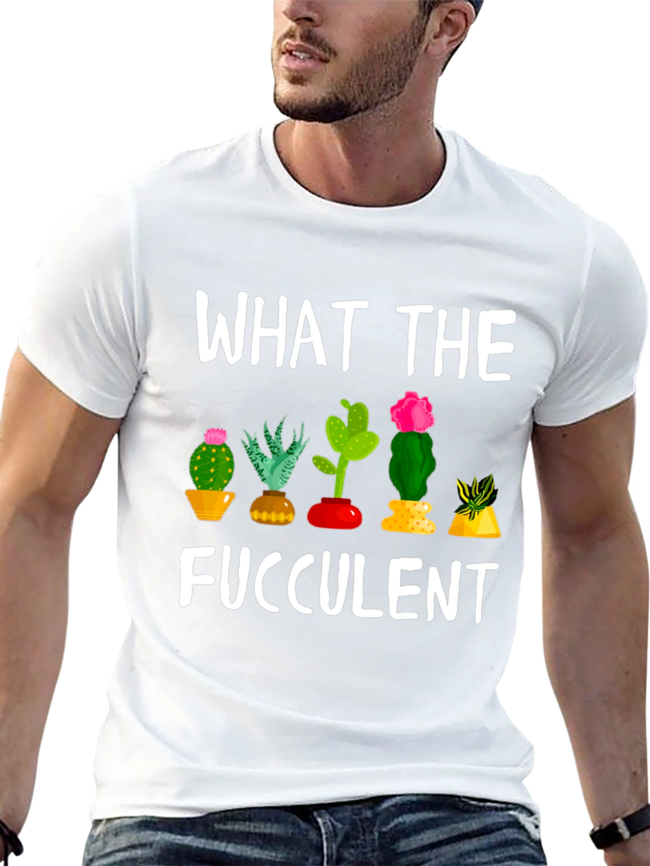 What the Fucculent Funny Cactus T-Shirt