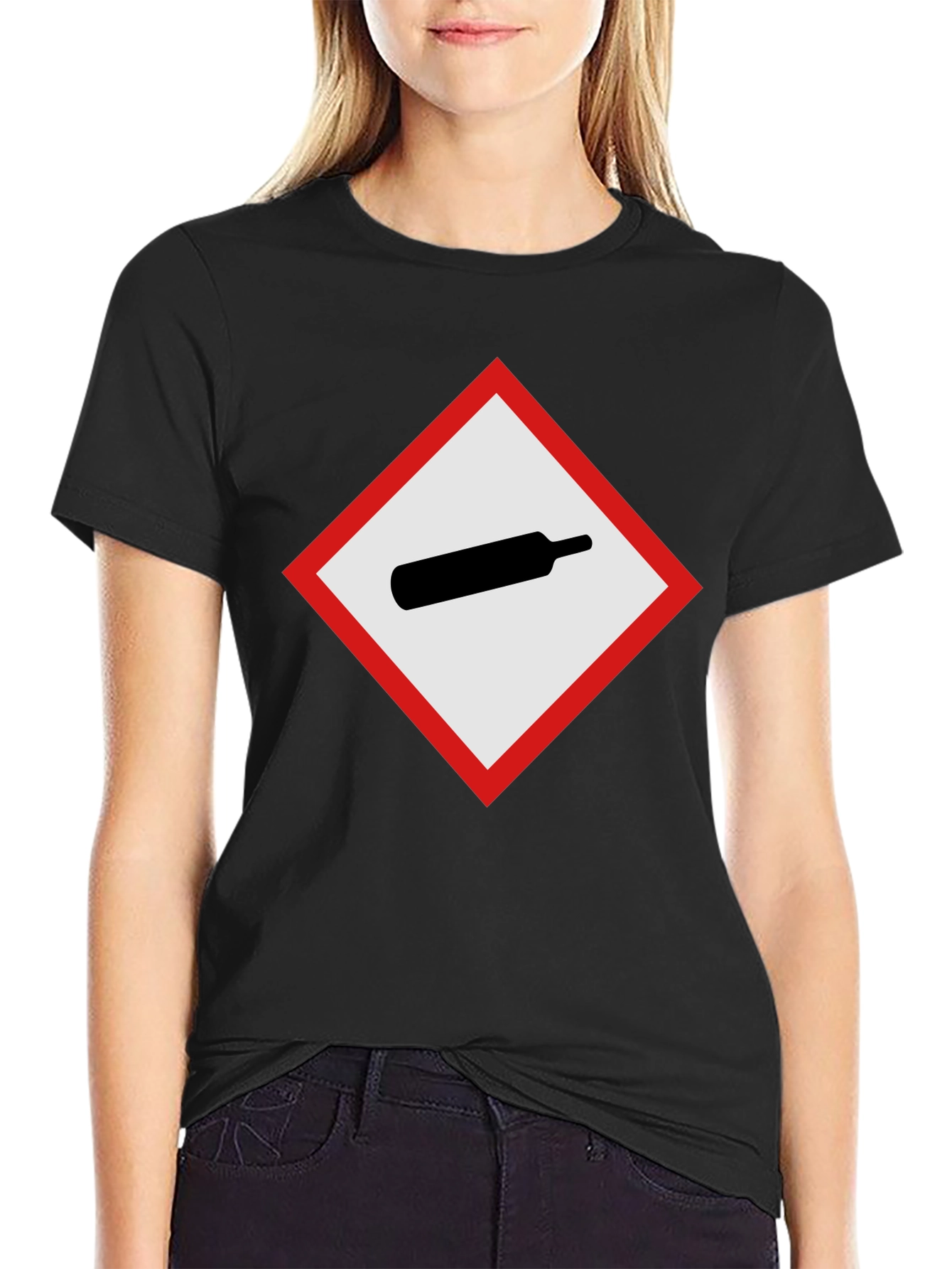 GHS Gas Cylinder T-Shirt - Black Crew Neck Tee