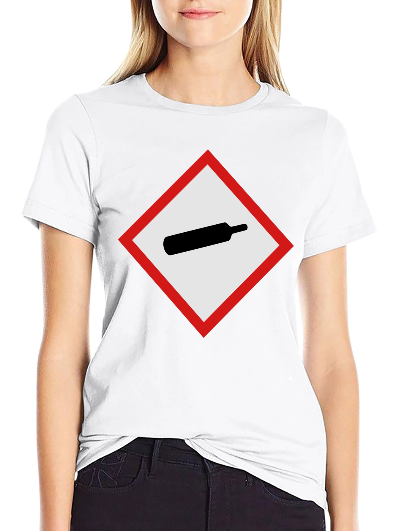 GHS Gas Cylinder T-Shirt - Black Crew Neck Tee